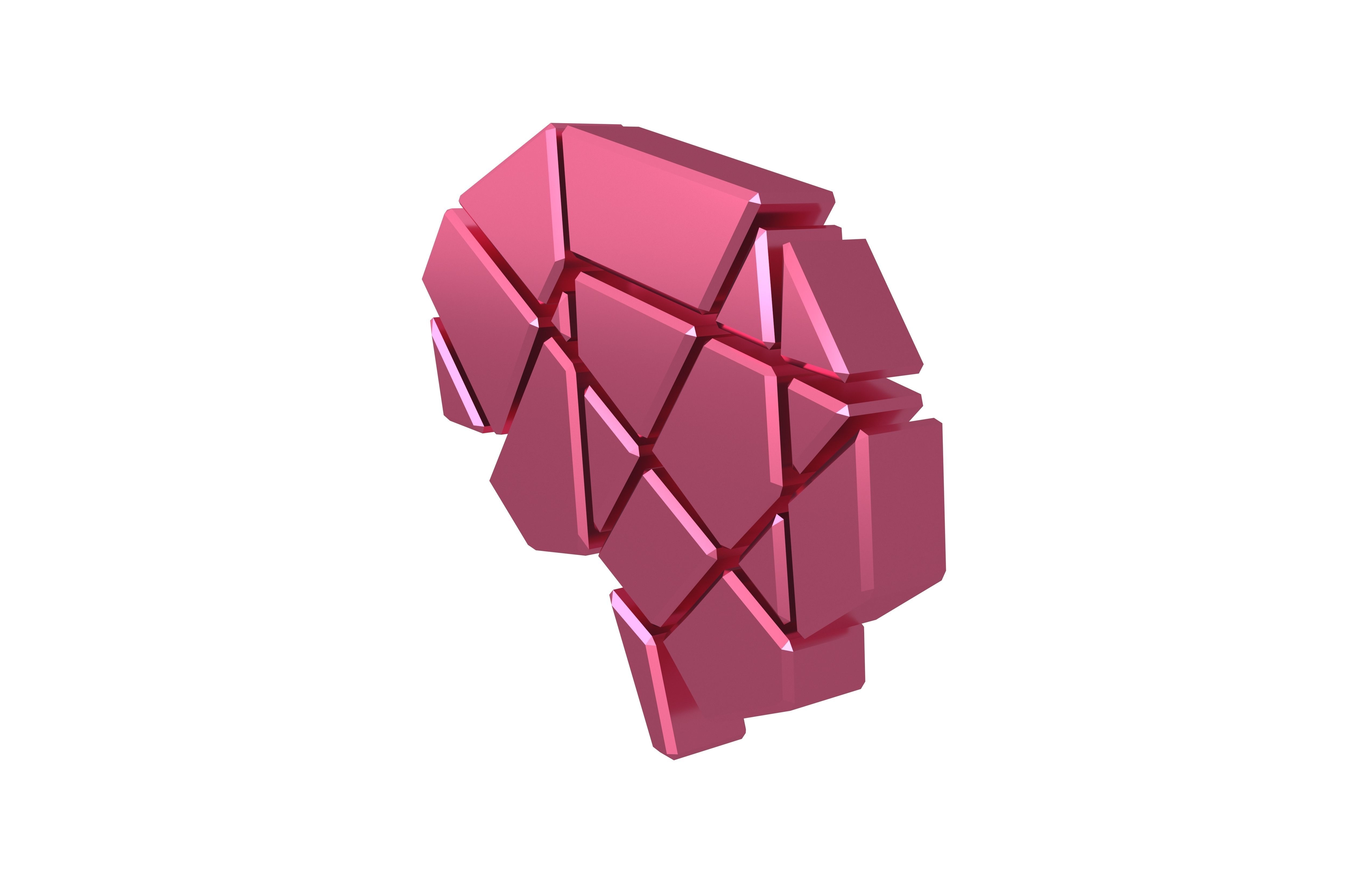 Brain Symbol v2 006 Low-poly 3D model_2