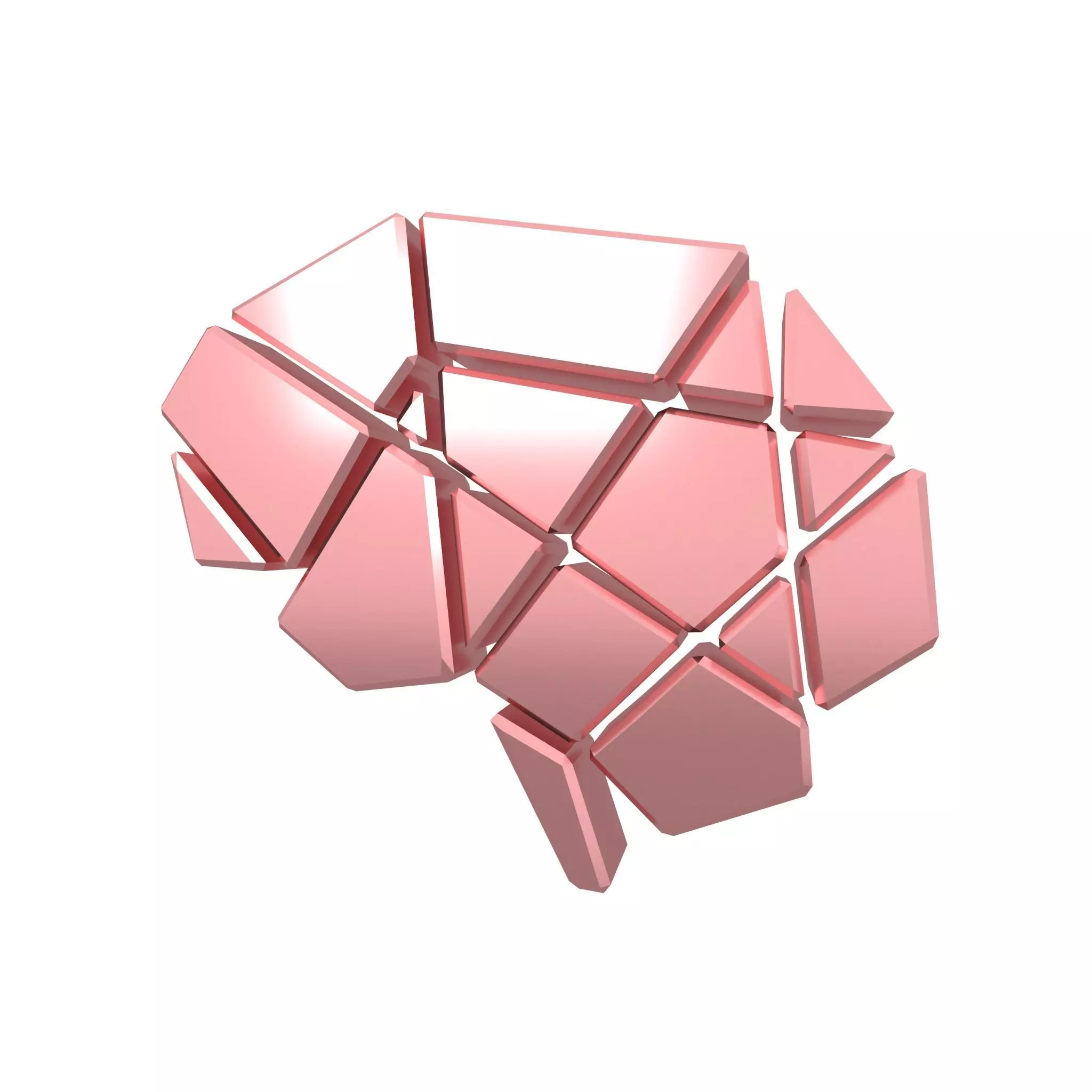 Brain Symbol v2 007 Low-poly 3D model