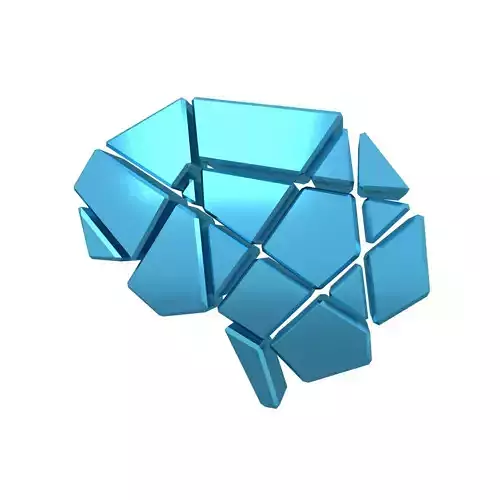 Brain Symbol v2 008 Low-poly 3D model