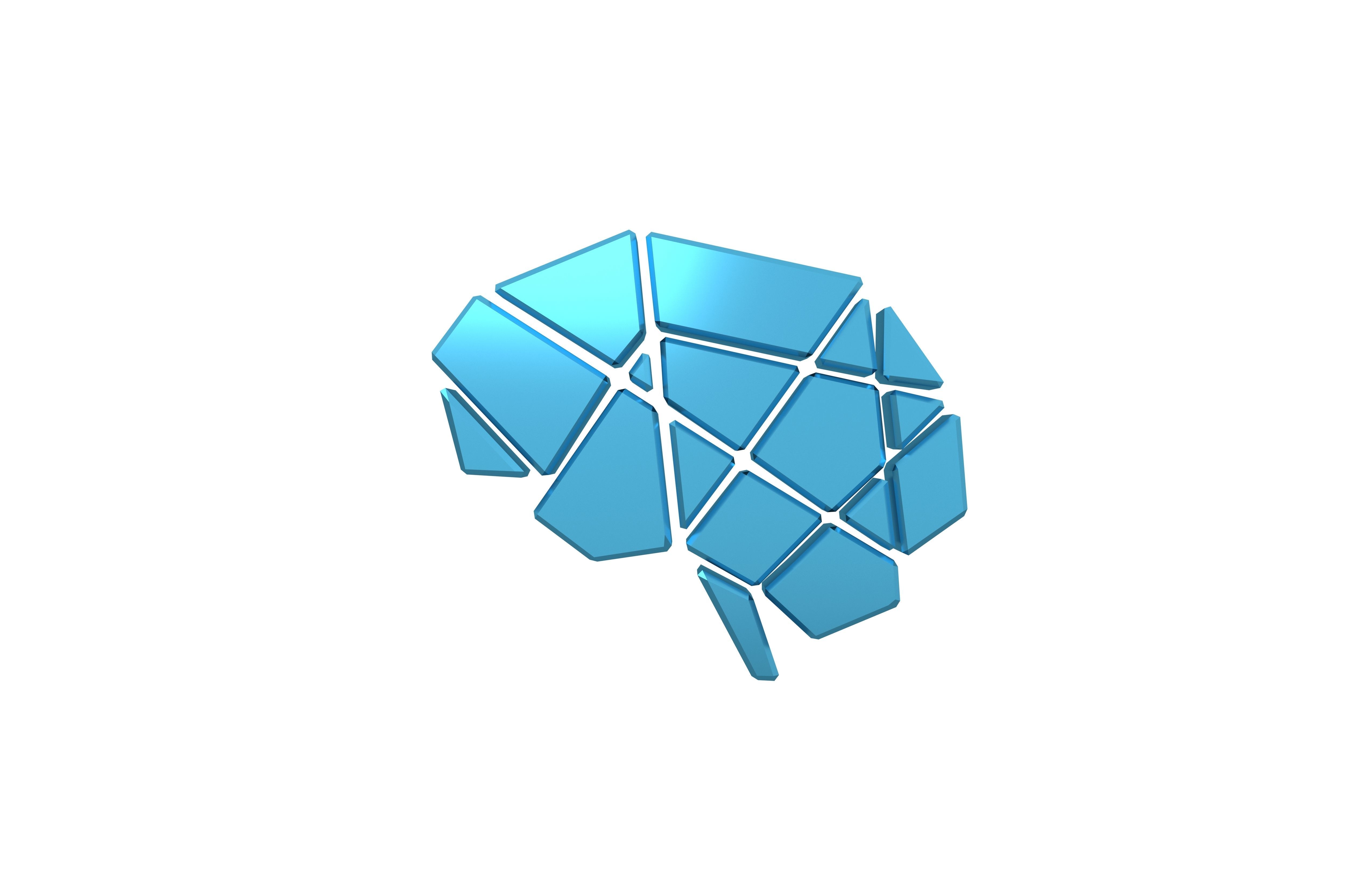 Brain Symbol v2 008 Low-poly 3D model_3