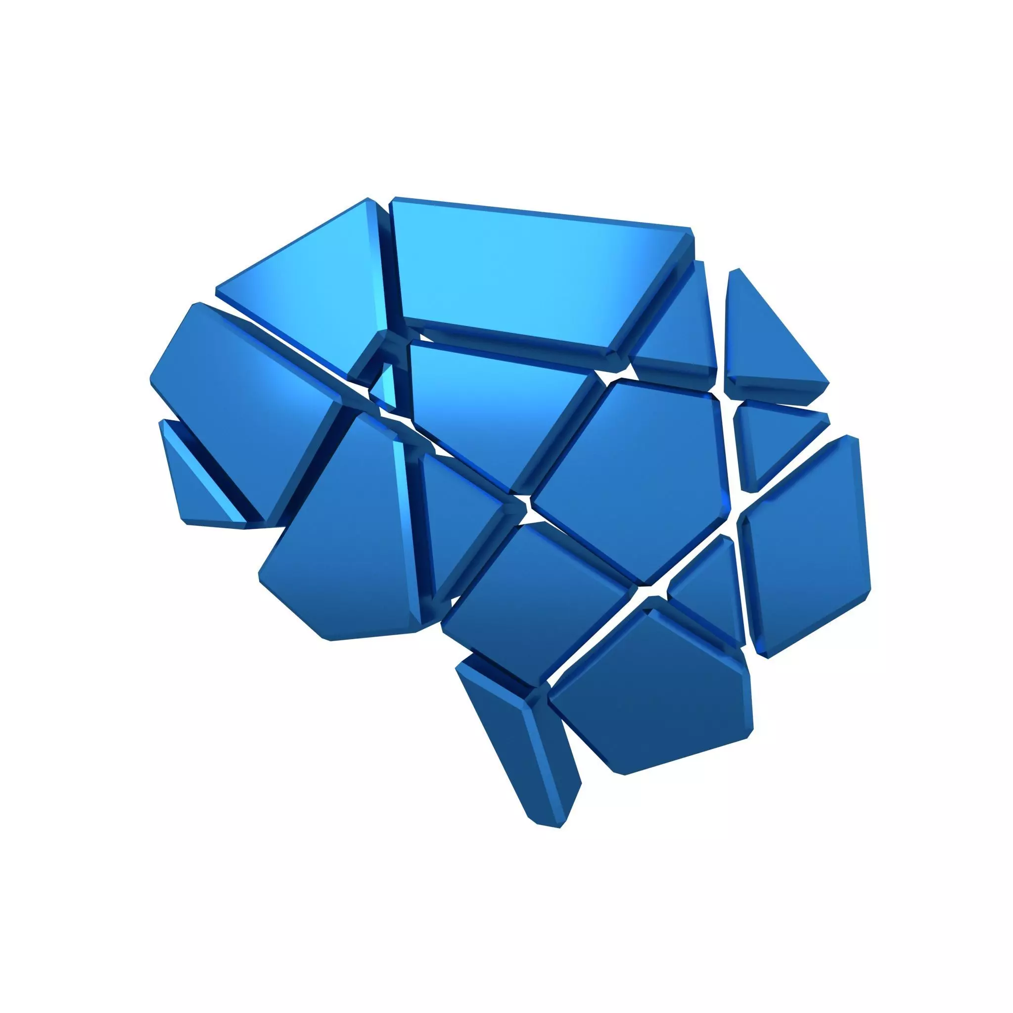 Brain Symbol v2 009 Low-poly 3D model_0