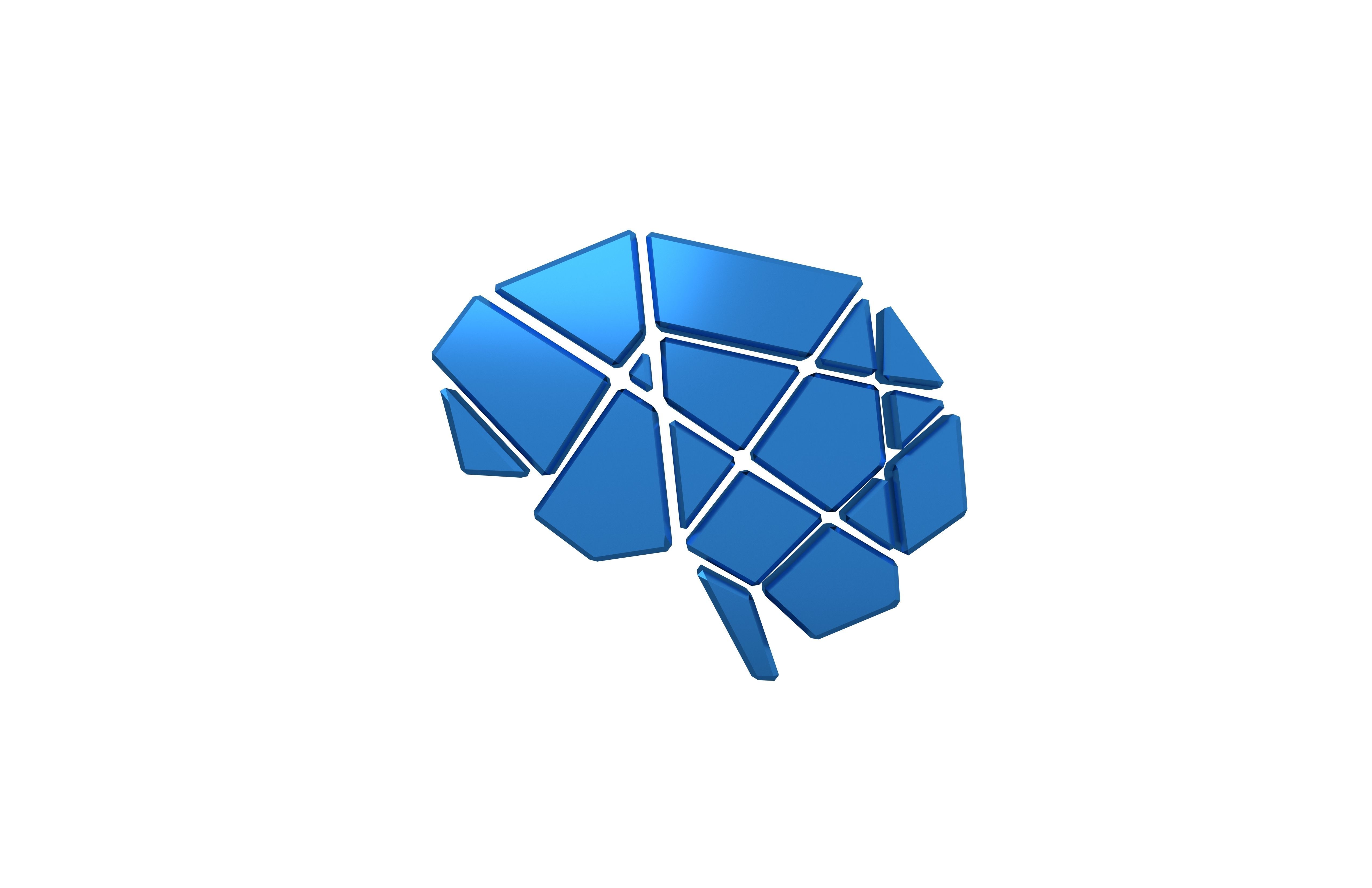 Brain Symbol v2 009 Low-poly 3D model_2