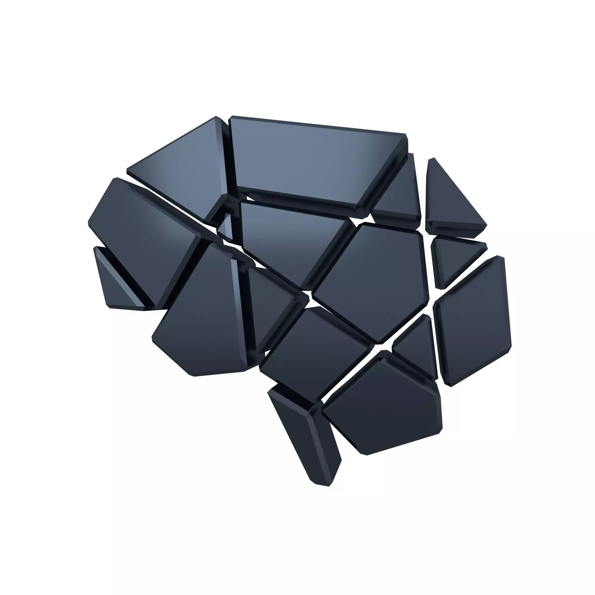Brain Symbol v2 010 Low-poly 3D model