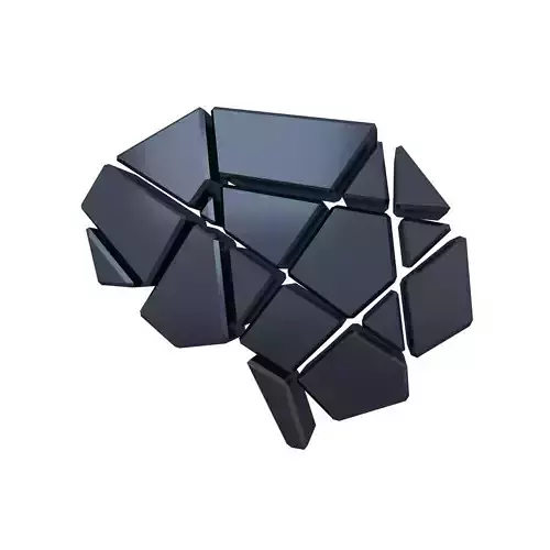 Brain Symbol v2 010 Low-poly 3D model
