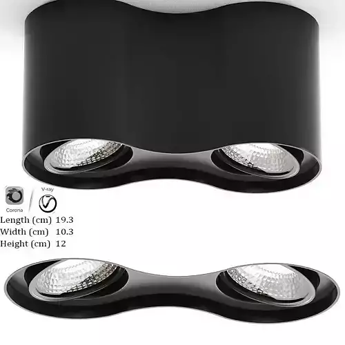 Philips Hue Pillar 2 Spot Ceiling Flush Light