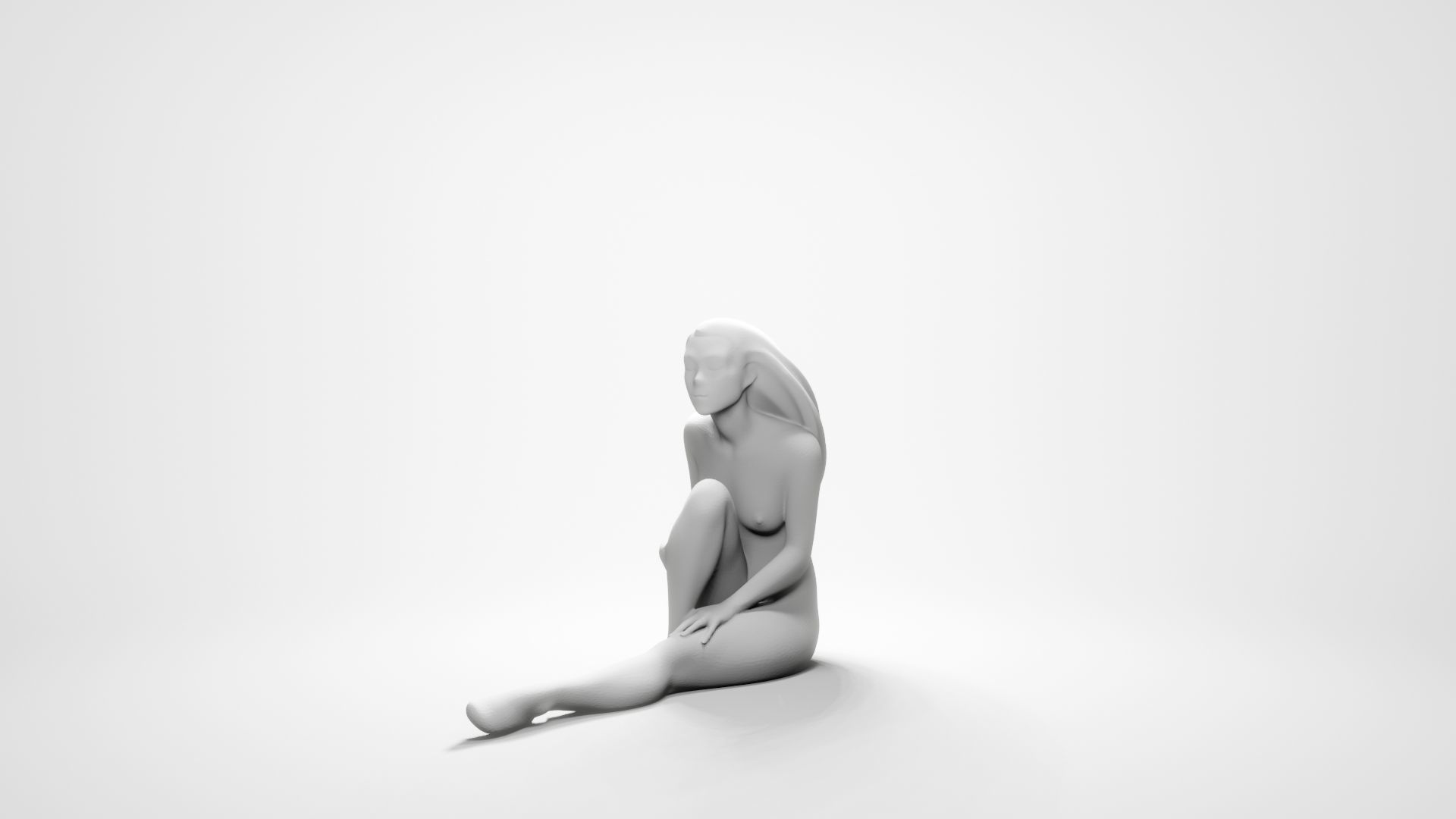 Woman sitting 6 3D print model_12
