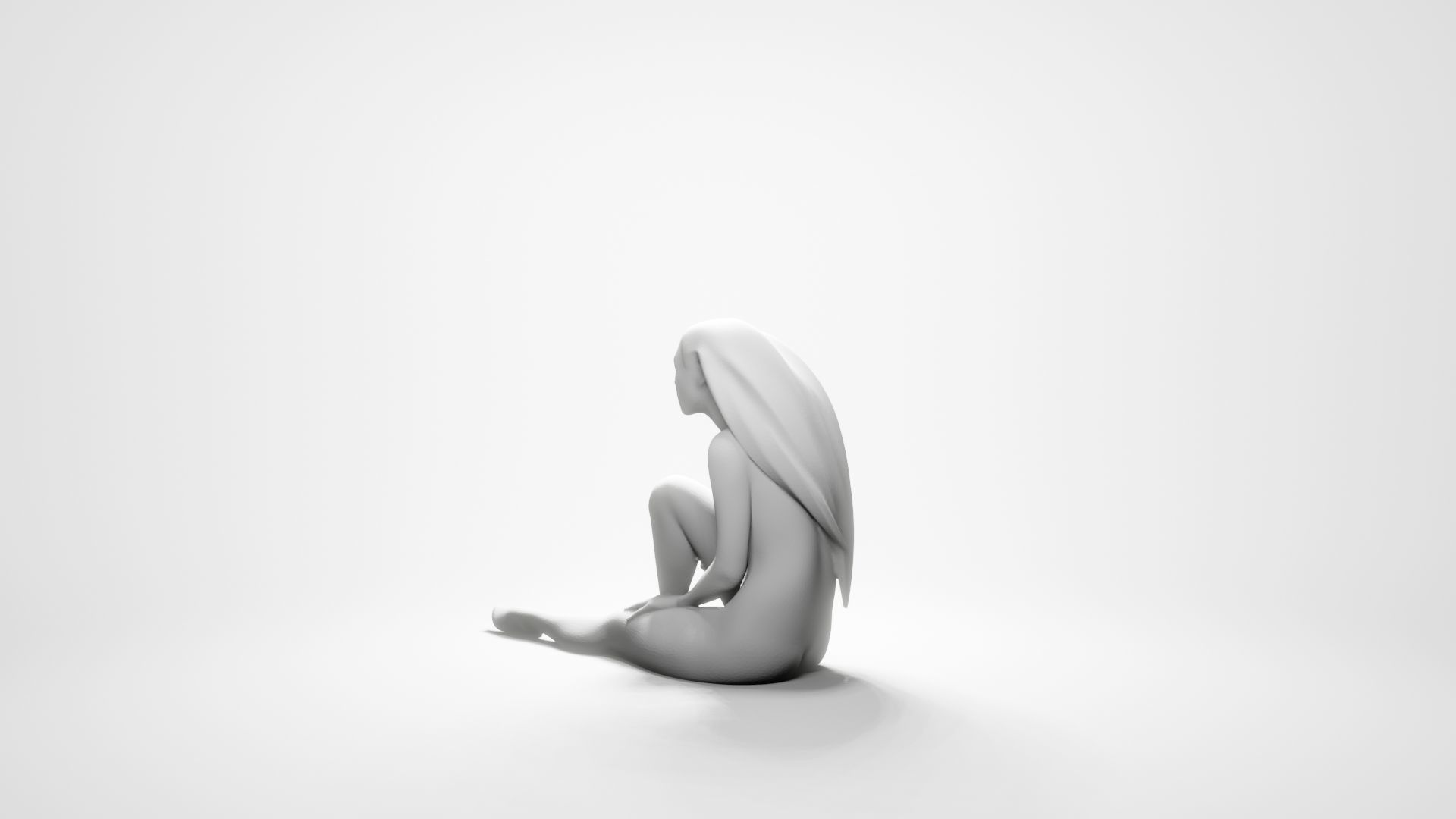 Woman sitting 6 3D print model_3