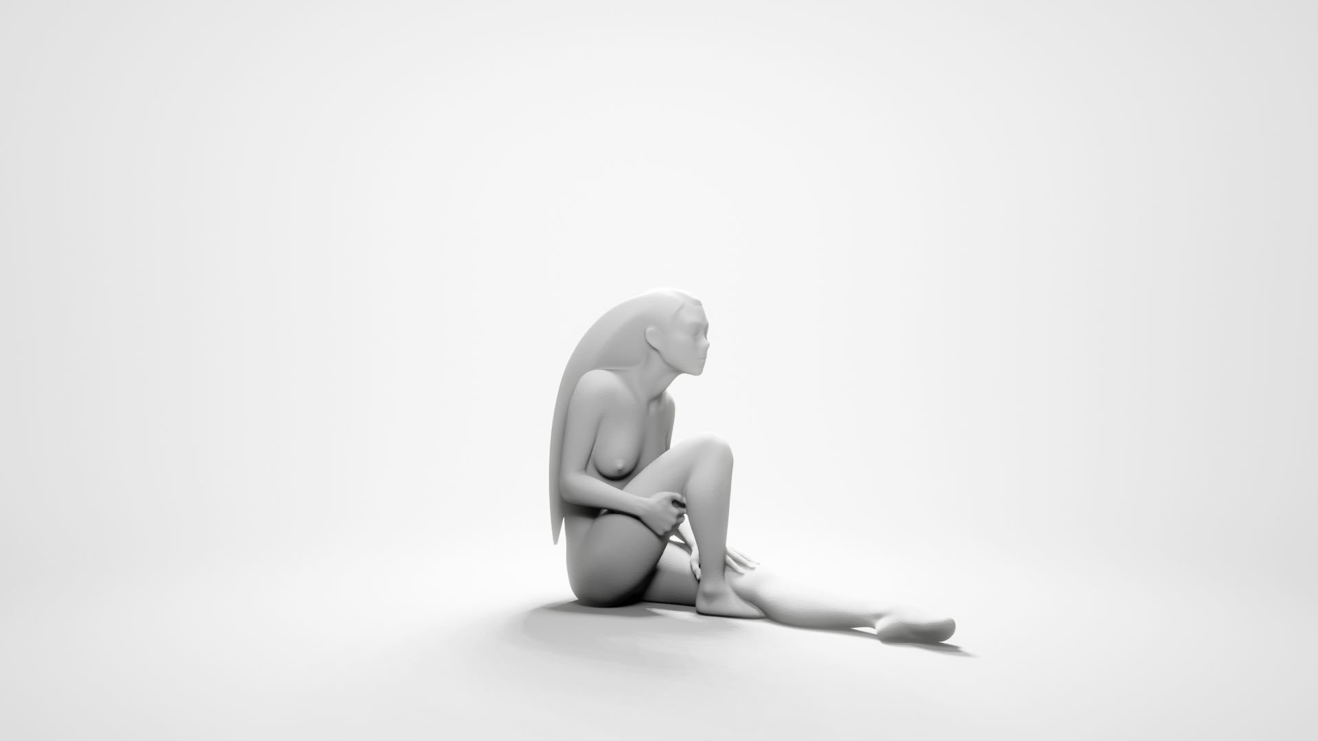 Woman sitting 6 3D print model_9
