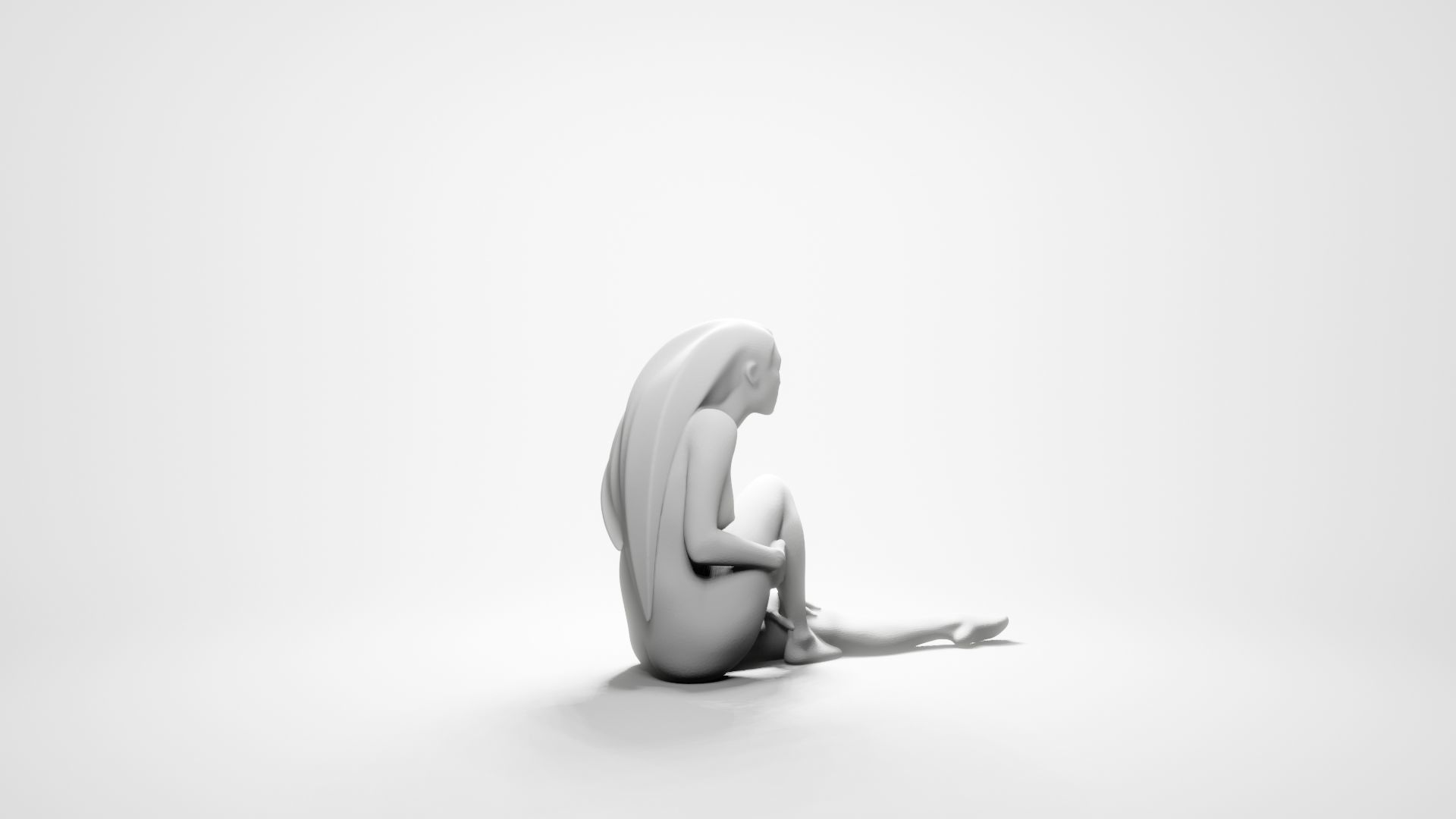Woman sitting 6 3D print model_7
