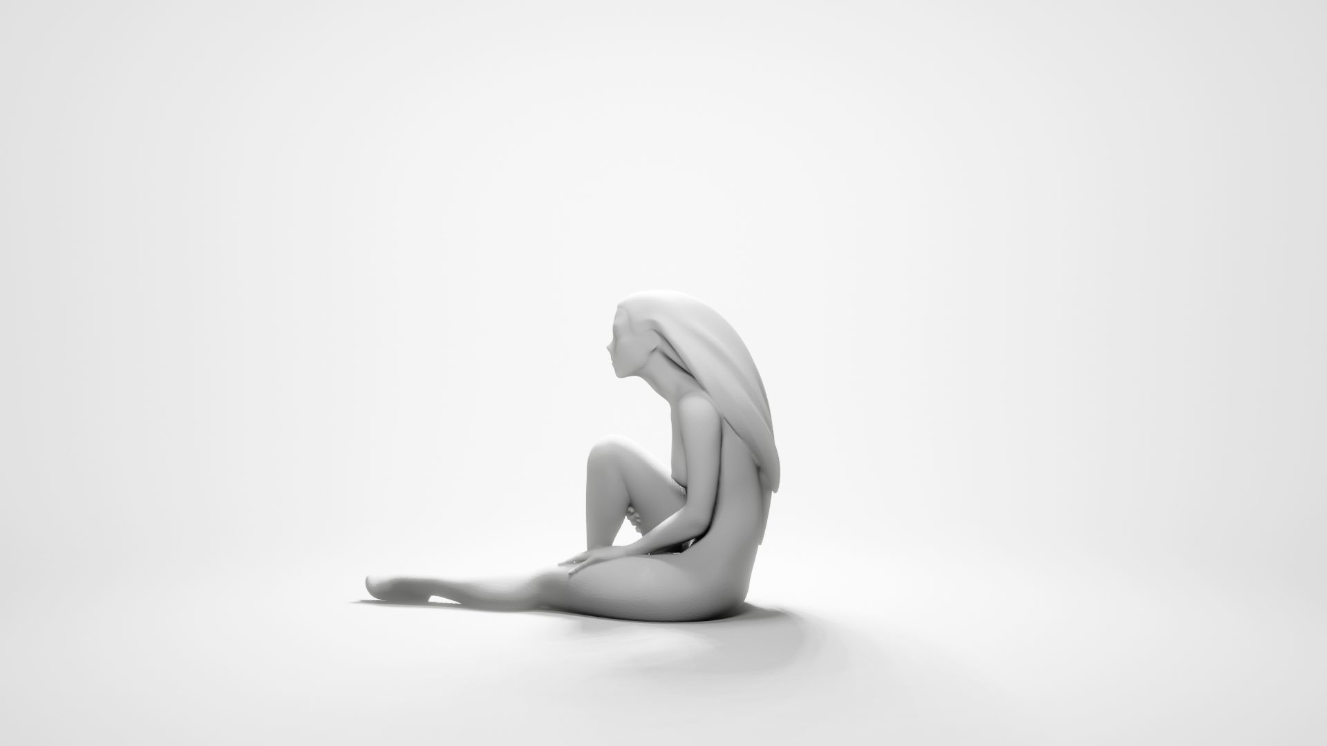 Woman sitting 6 3D print model_2