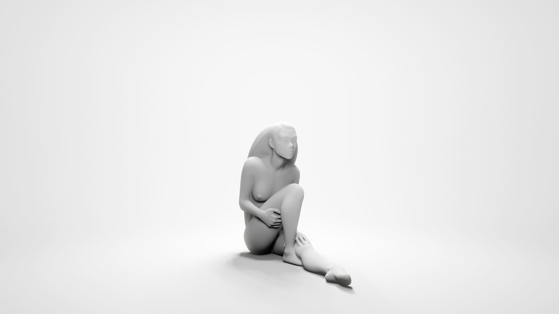 Woman sitting 6 3D print model_10