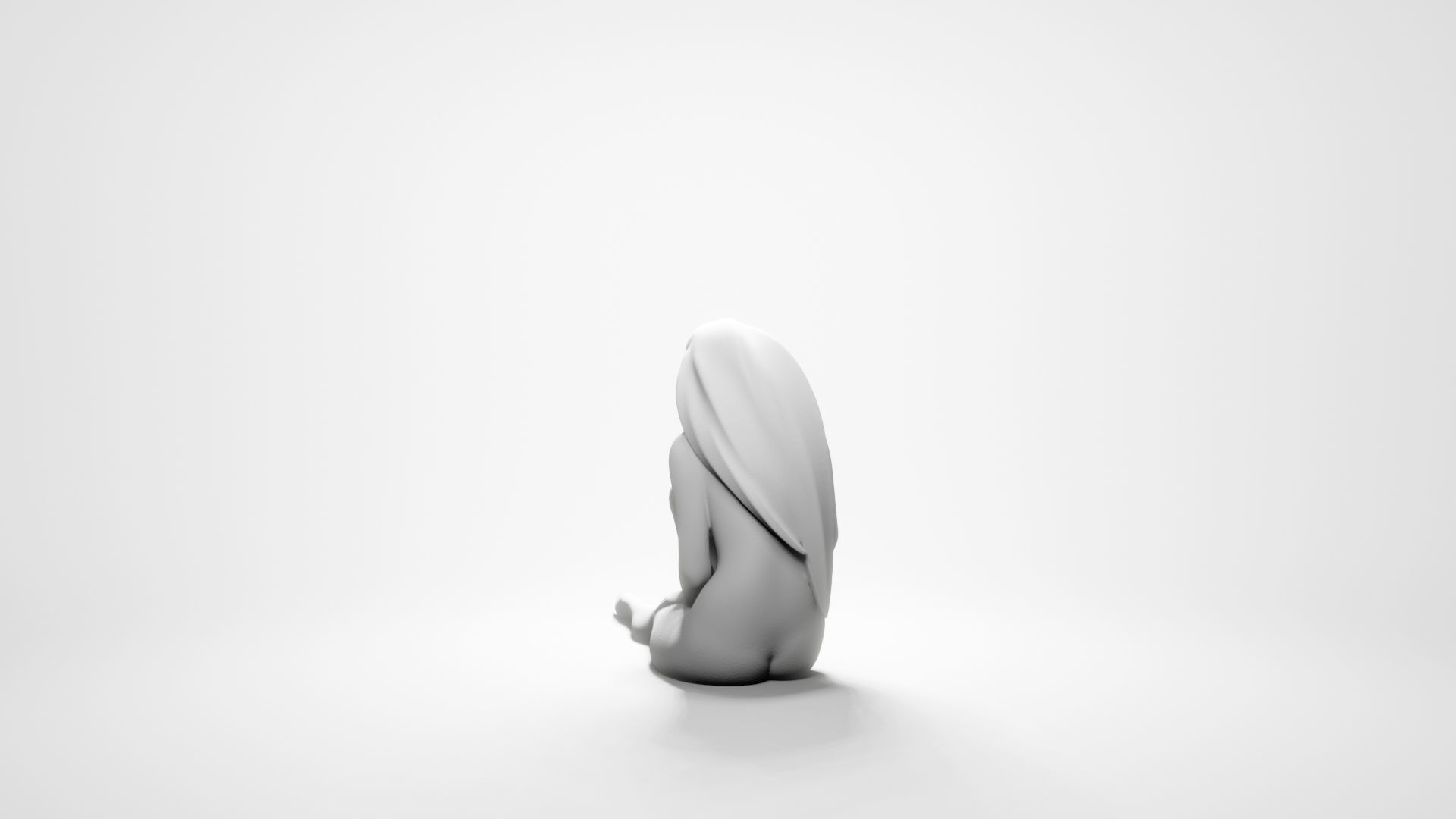 Woman sitting 6 3D print model_4