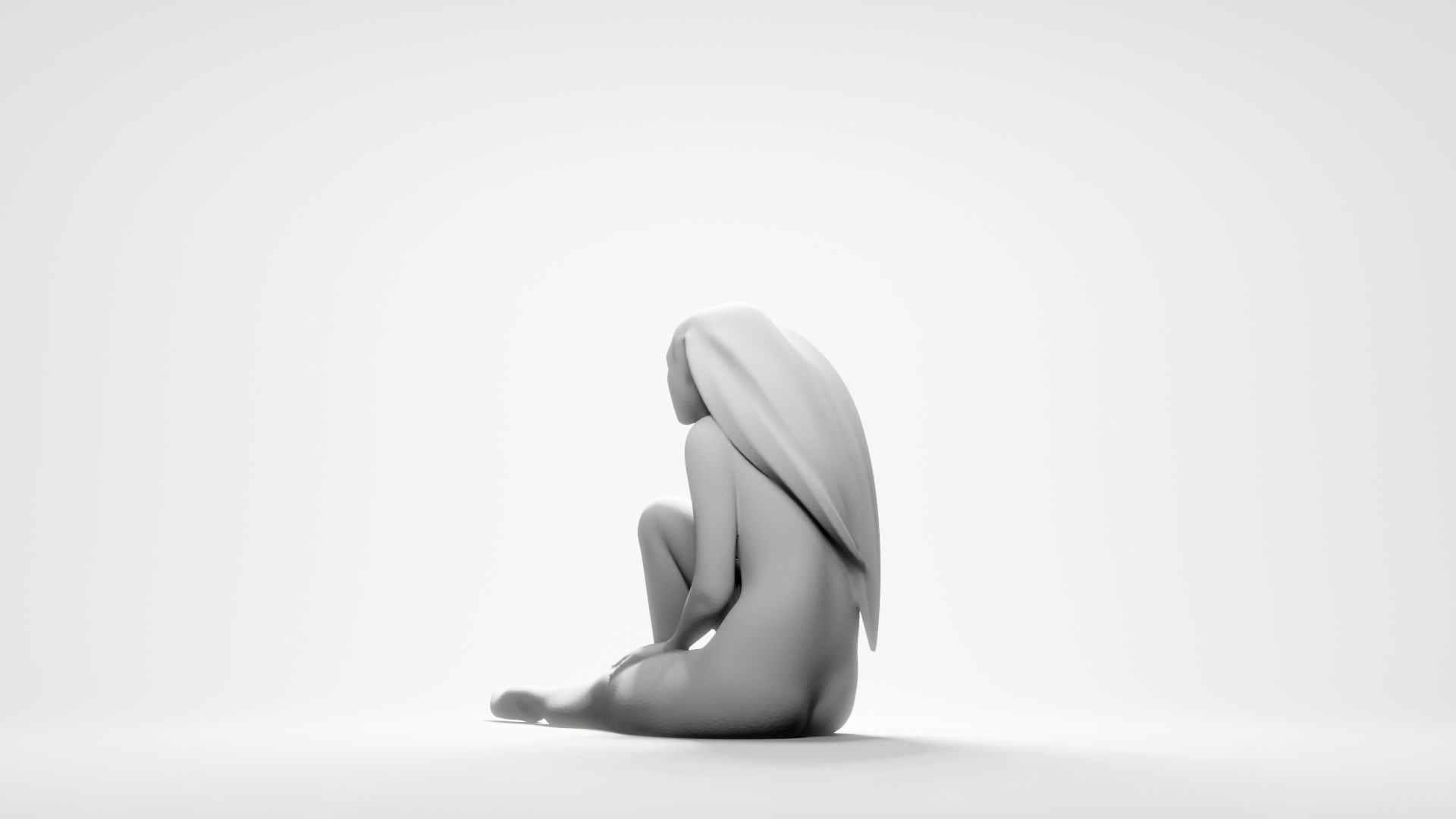 Woman sitting 6 3D print model_16