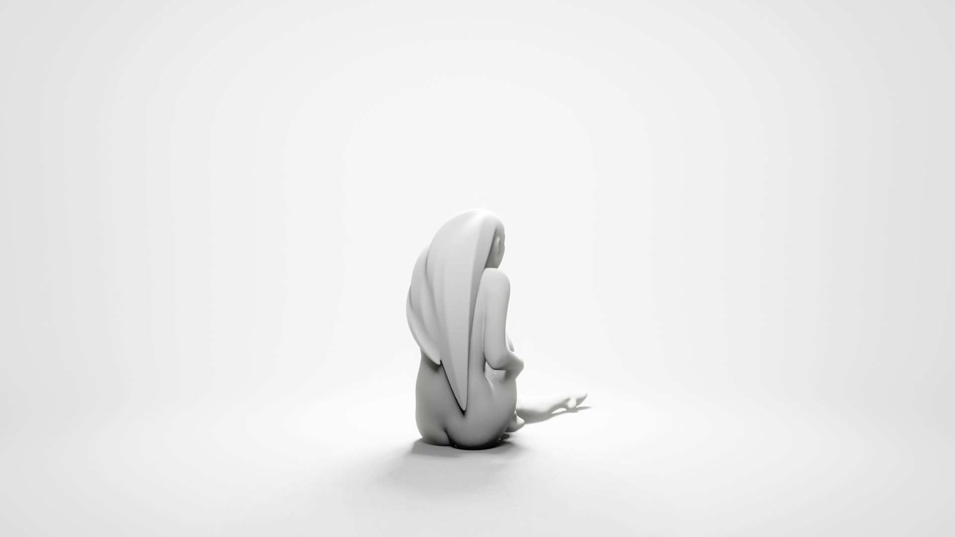 Woman sitting 6 3D print model_6