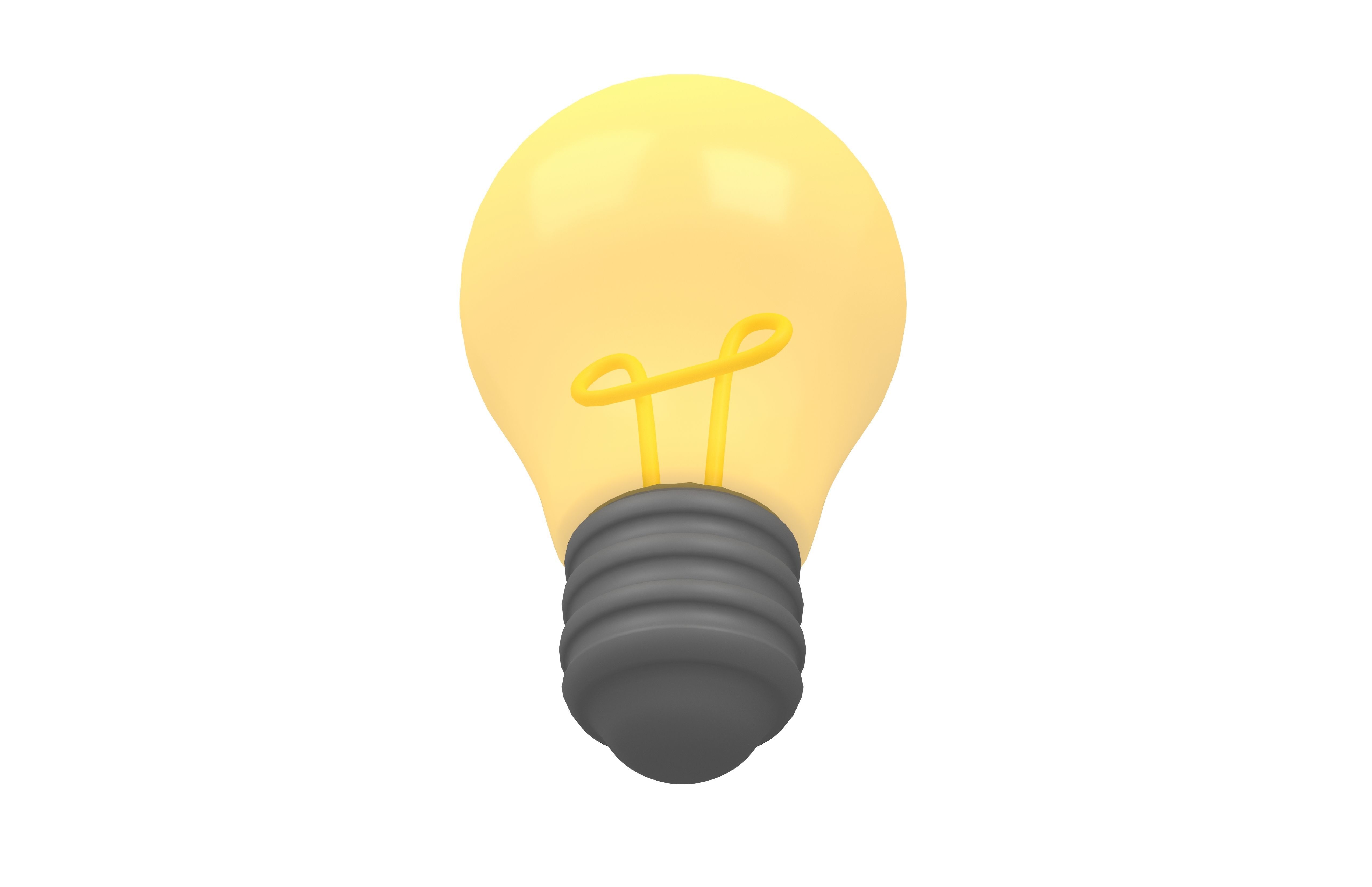 Light Bulb v1 002 Low-poly 3D model_3