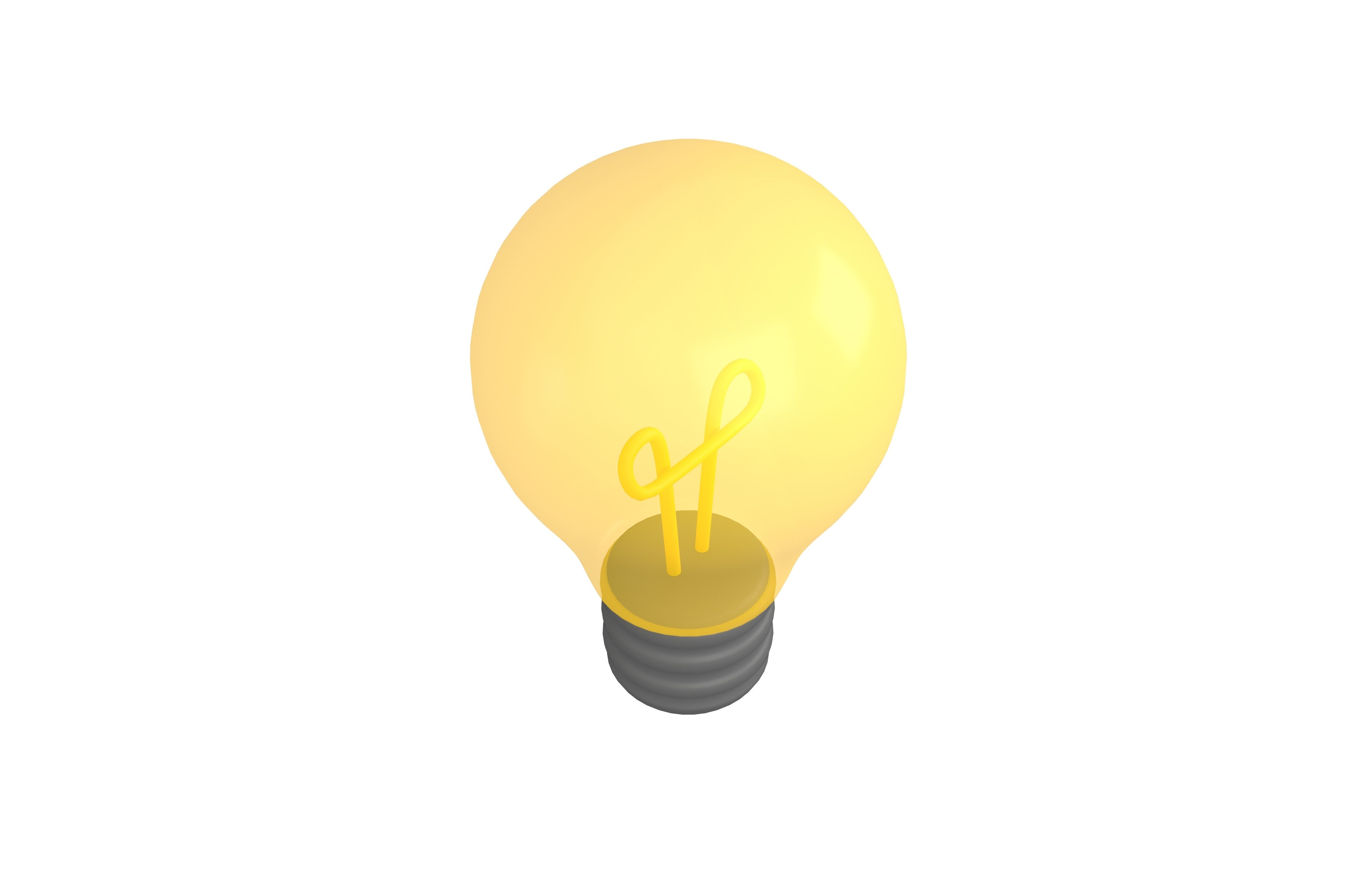 Light Bulb v1 002 Low-poly 3D model_4