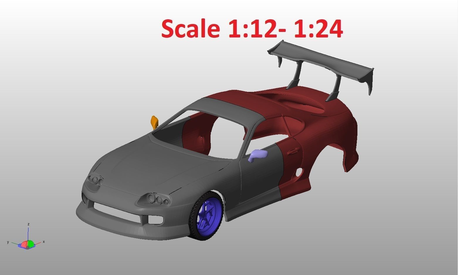 Toyota Supra 1993 Tuning Body For Print 3D print model_4