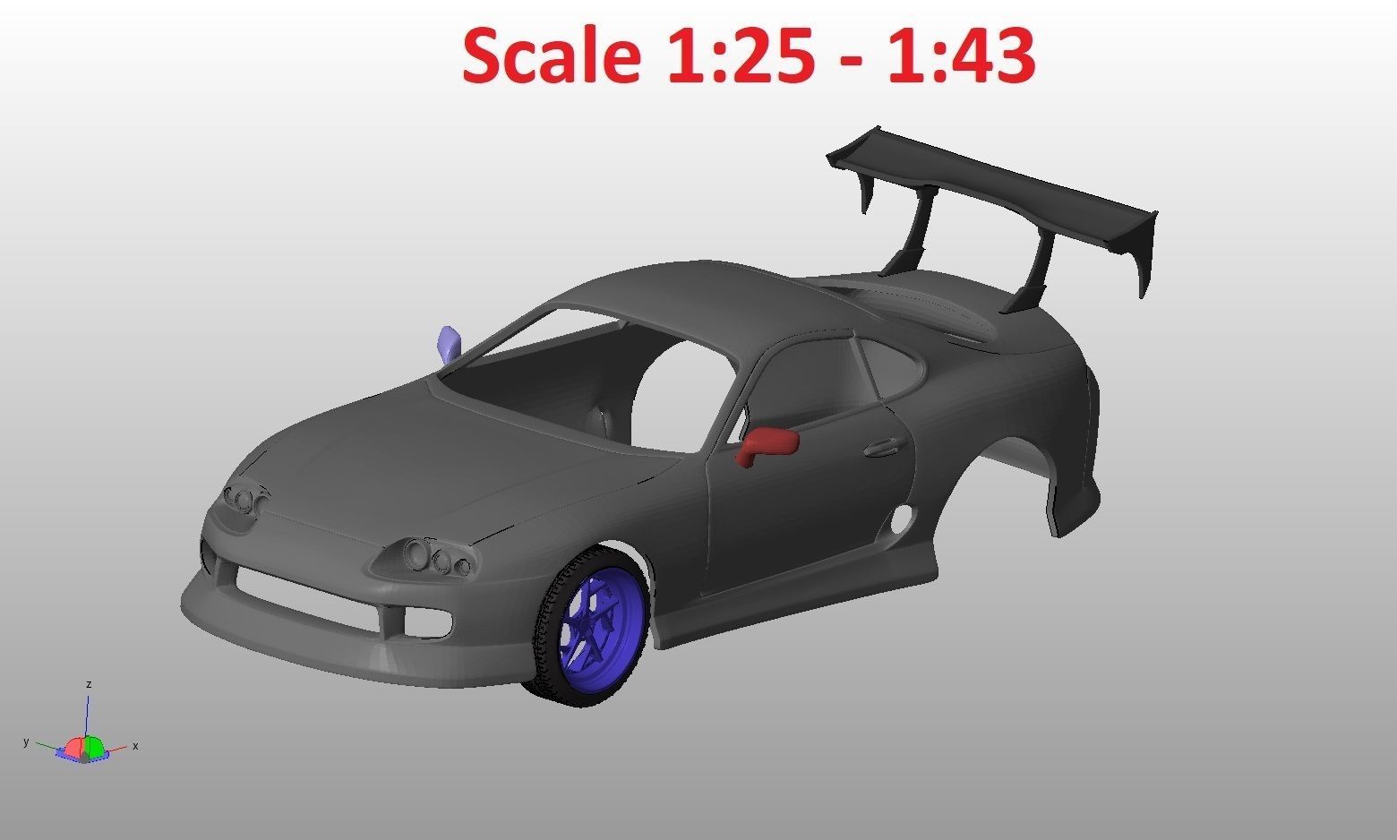 Toyota Supra 1993 Tuning Body For Print 3D print model_5