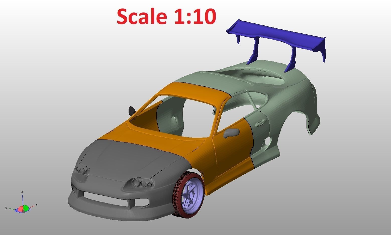 Toyota Supra 1993 Tuning Body For Print 3D print model_3