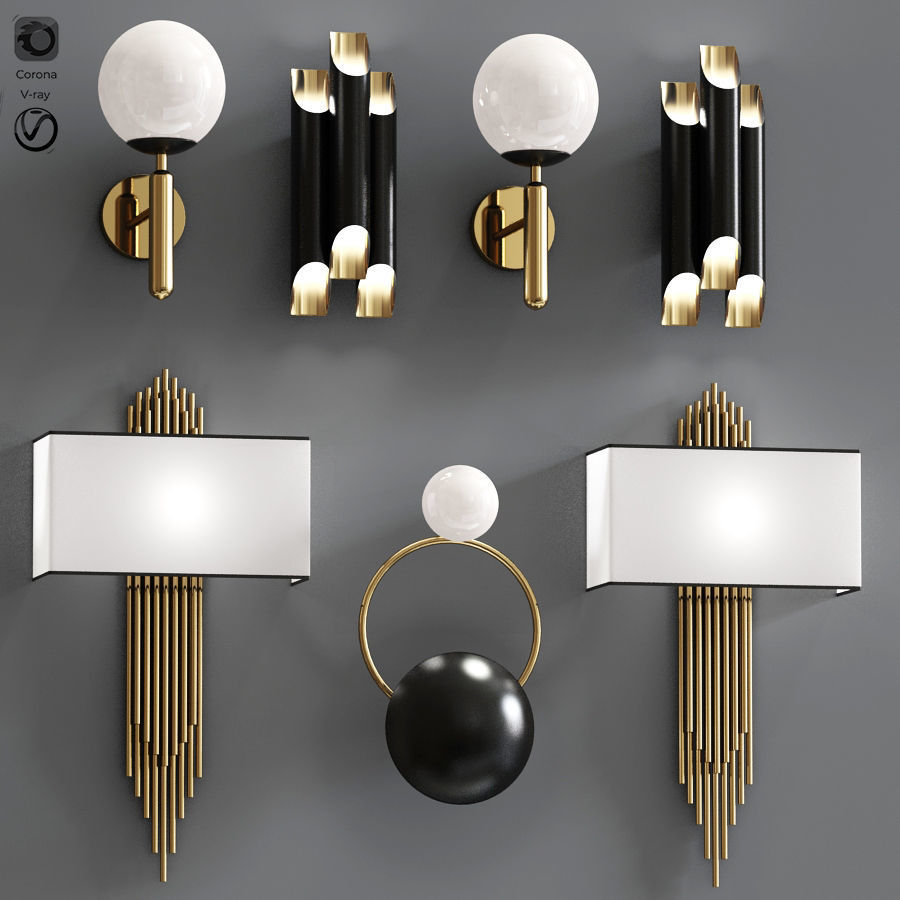 Wall Lamp Collection 3D model_2