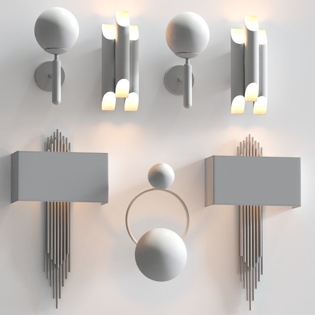 Wall Lamp Collection 3D model_3