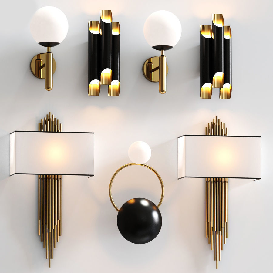 Wall Lamp Collection 3D model_1