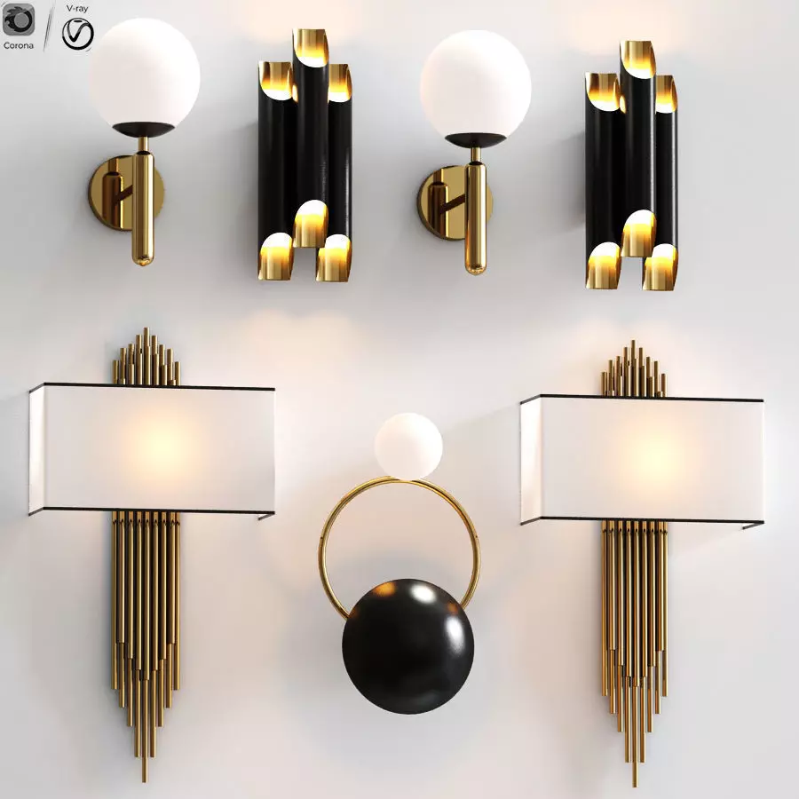 Wall Lamp Collection 3D model_0