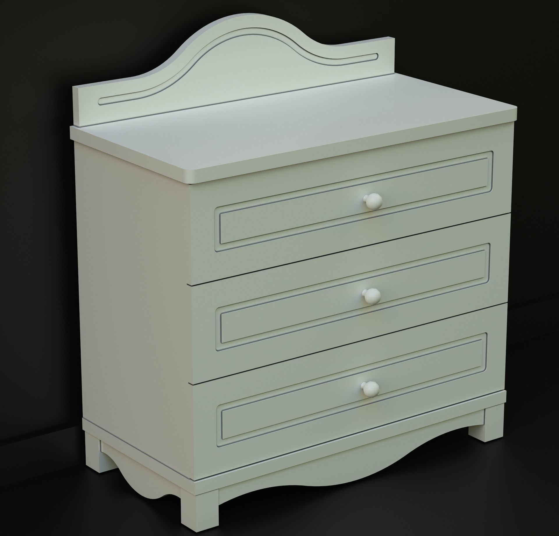 MDF BABY BEDROOM FURNITURE SET Low-poly 3D model_3