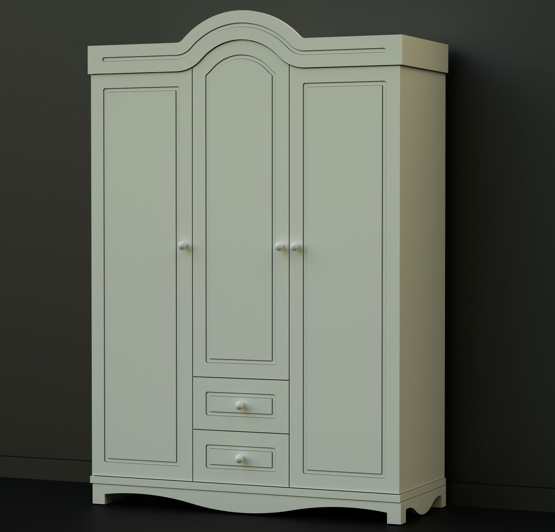 MDF BABY BEDROOM FURNITURE SET Low-poly 3D model_2