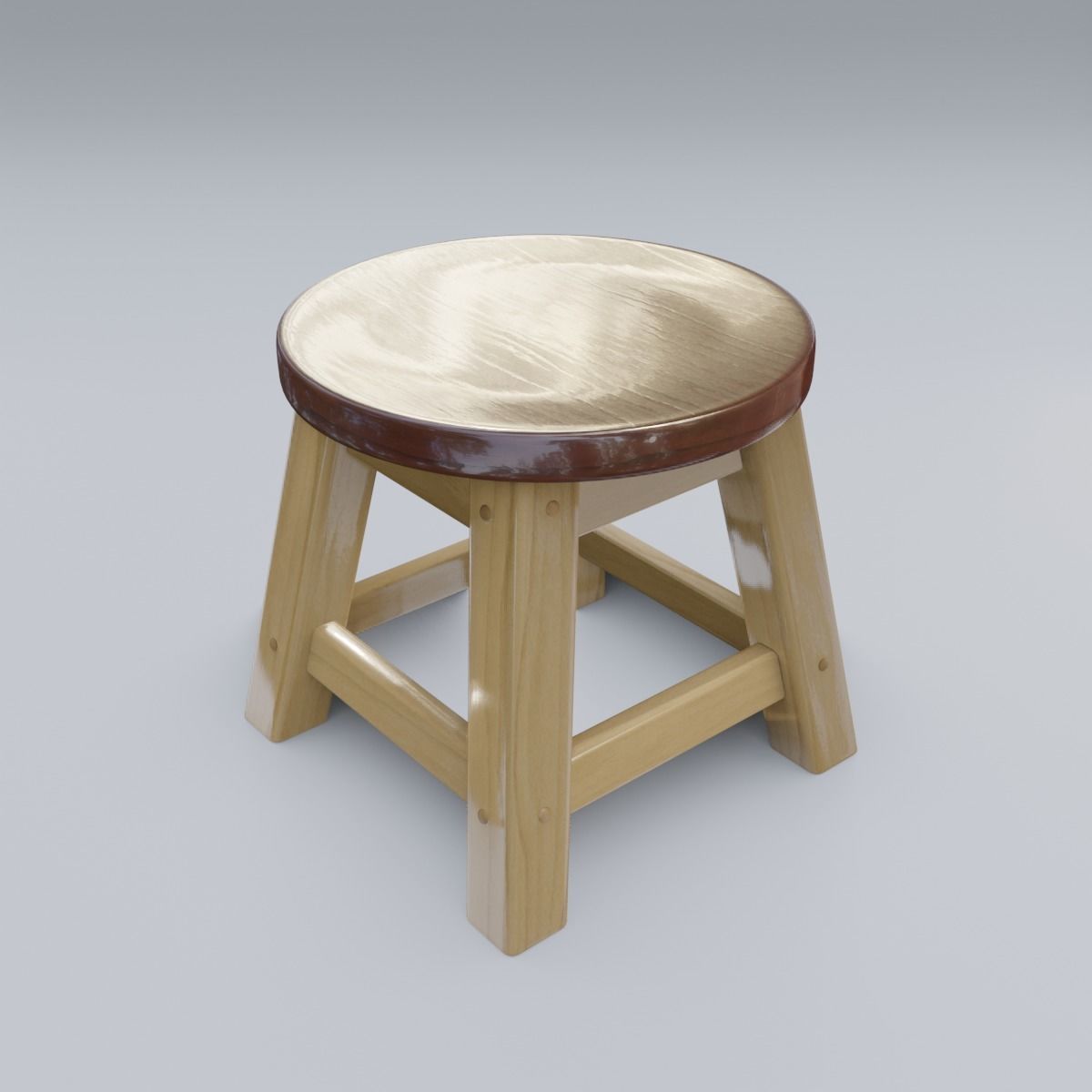 Child Step Stool 3D model_15