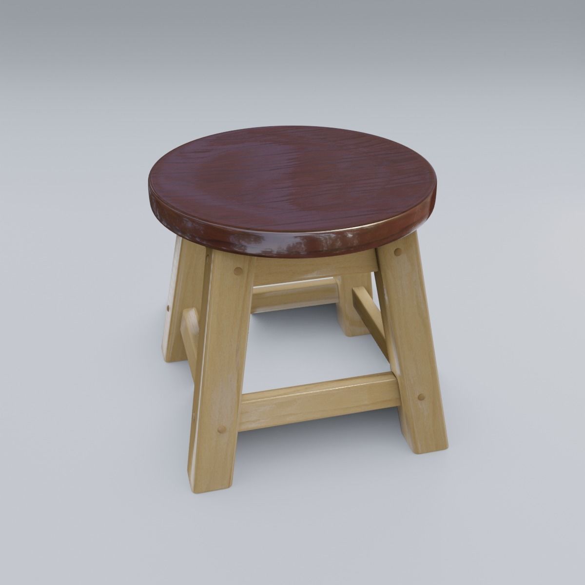 Child Step Stool 3D model_7