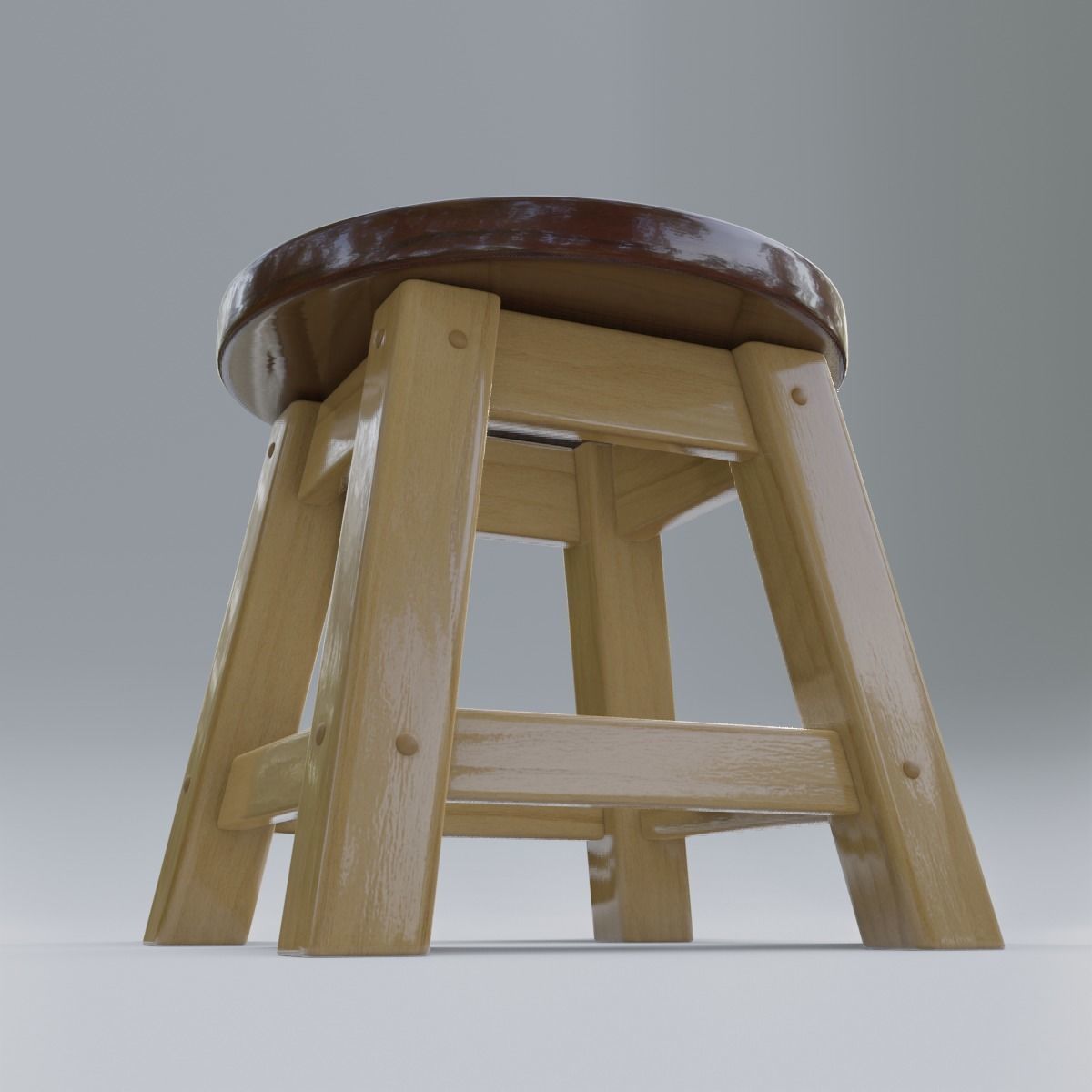 Child Step Stool 3D model_2