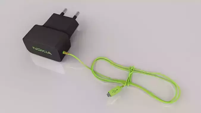 Charger Nokia green Free 3D model