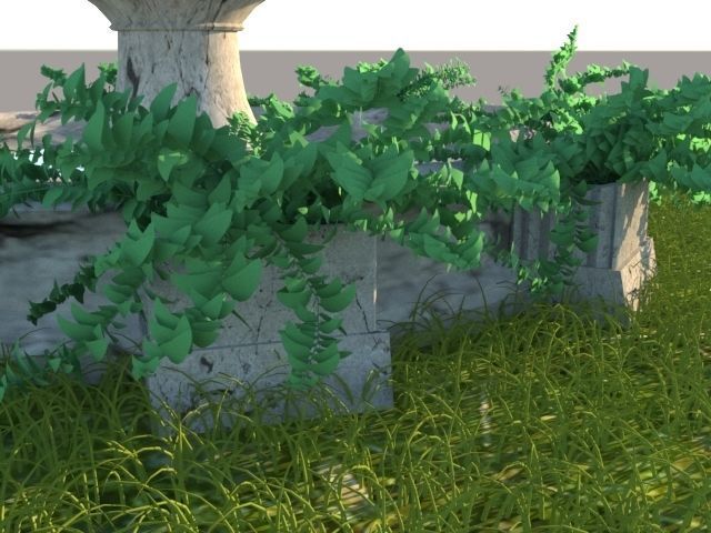 Fountain Model in grass 3D print model_1