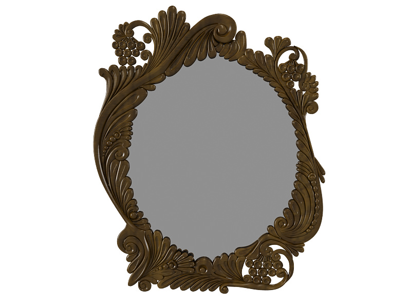 Mirror ornate bronze - 3D model_1