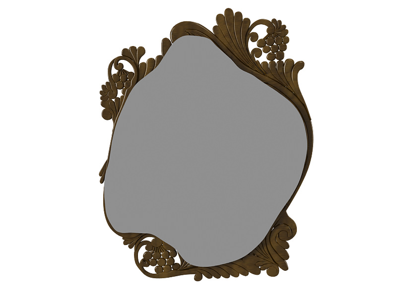 Mirror ornate bronze - 3D model_4