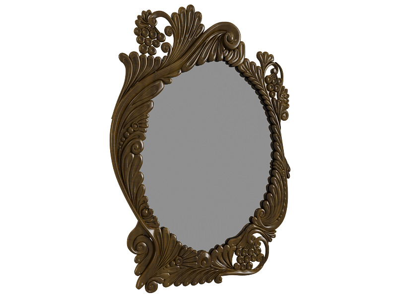 Mirror ornate bronze - 3D model_2