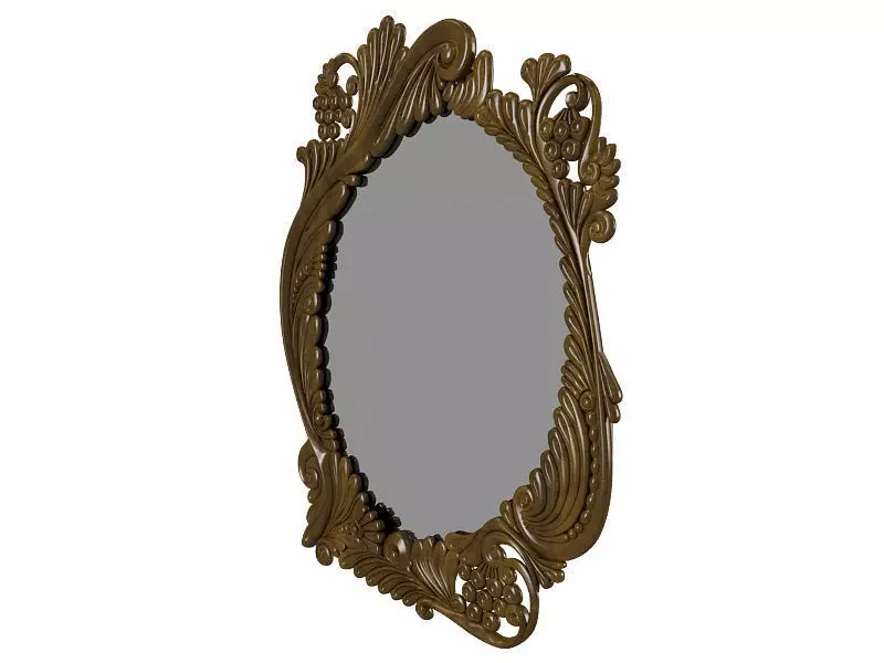 Mirror ornate bronze - 3D model_0