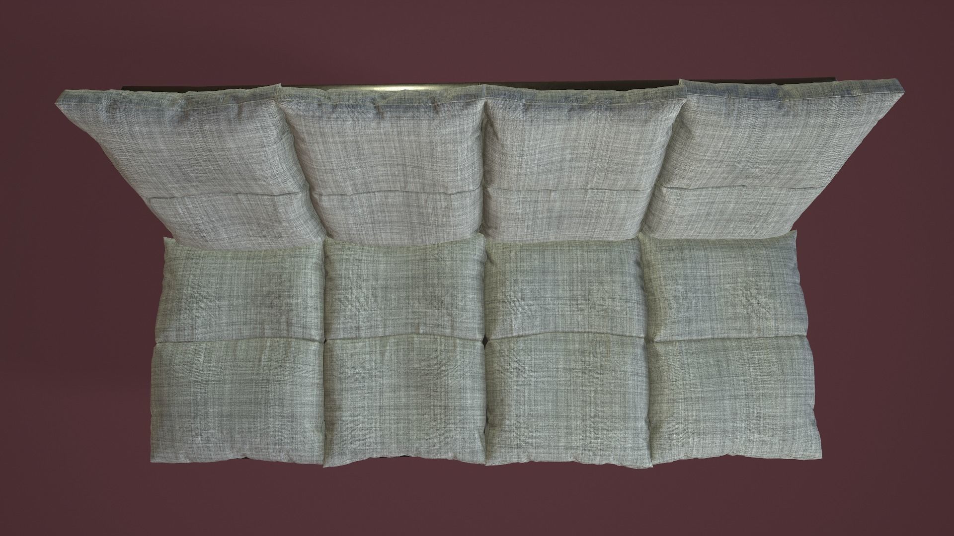 RIGGED Sofa Bed Low-poly 3D model_6