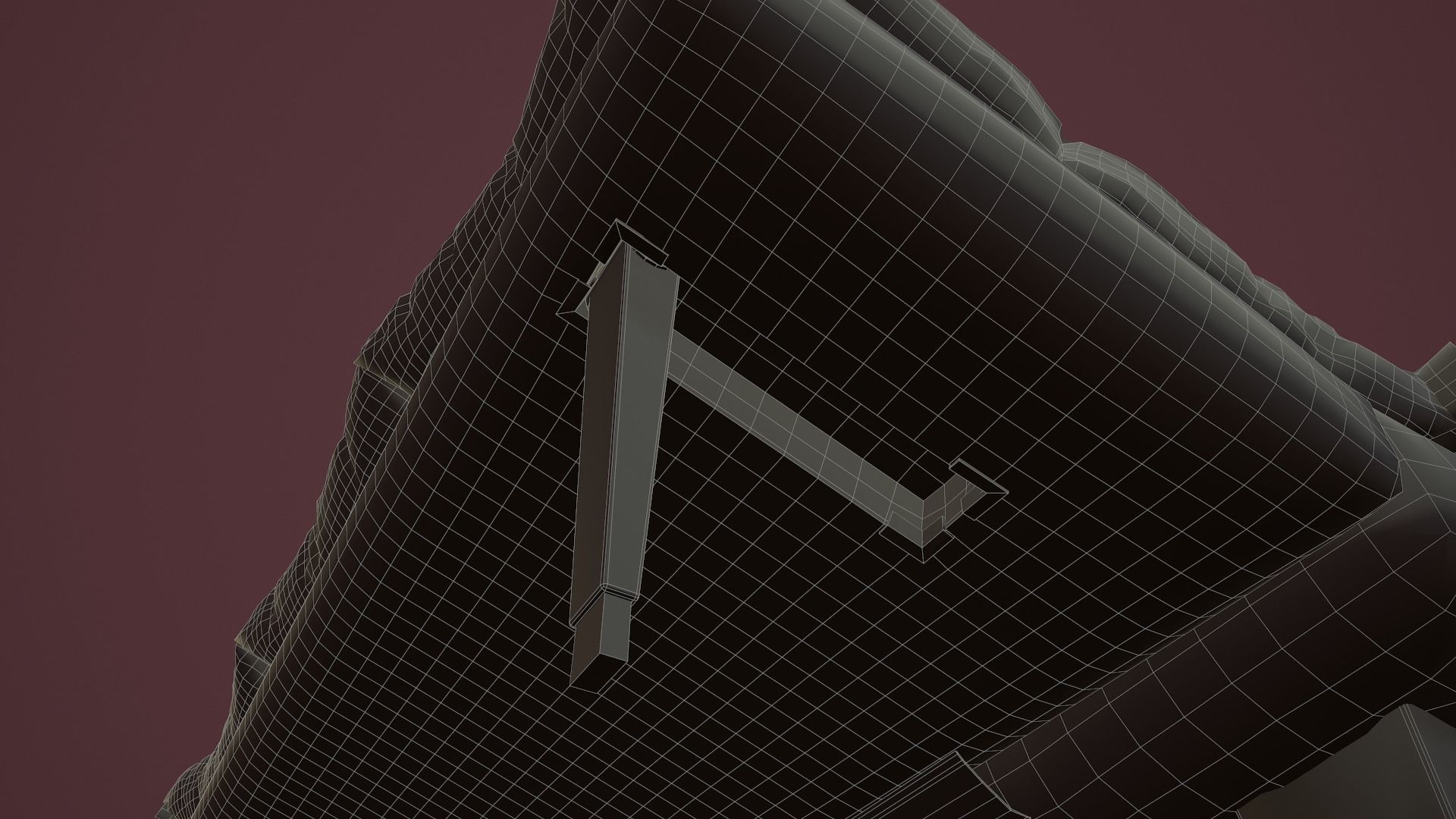 RIGGED Sofa Bed Low-poly 3D model_27