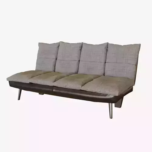 RIGGED Sofa Bed Low-poly 3D model