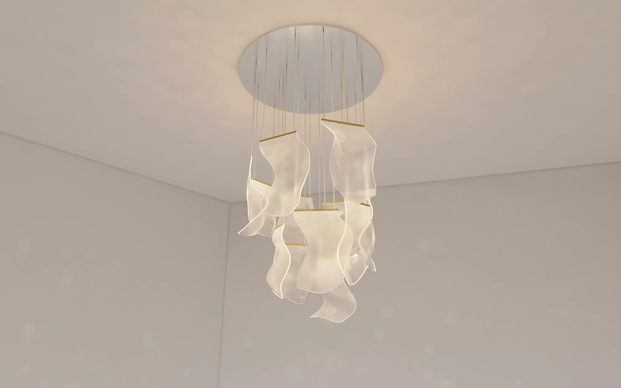Chandelier Acrylic Free 3D model
