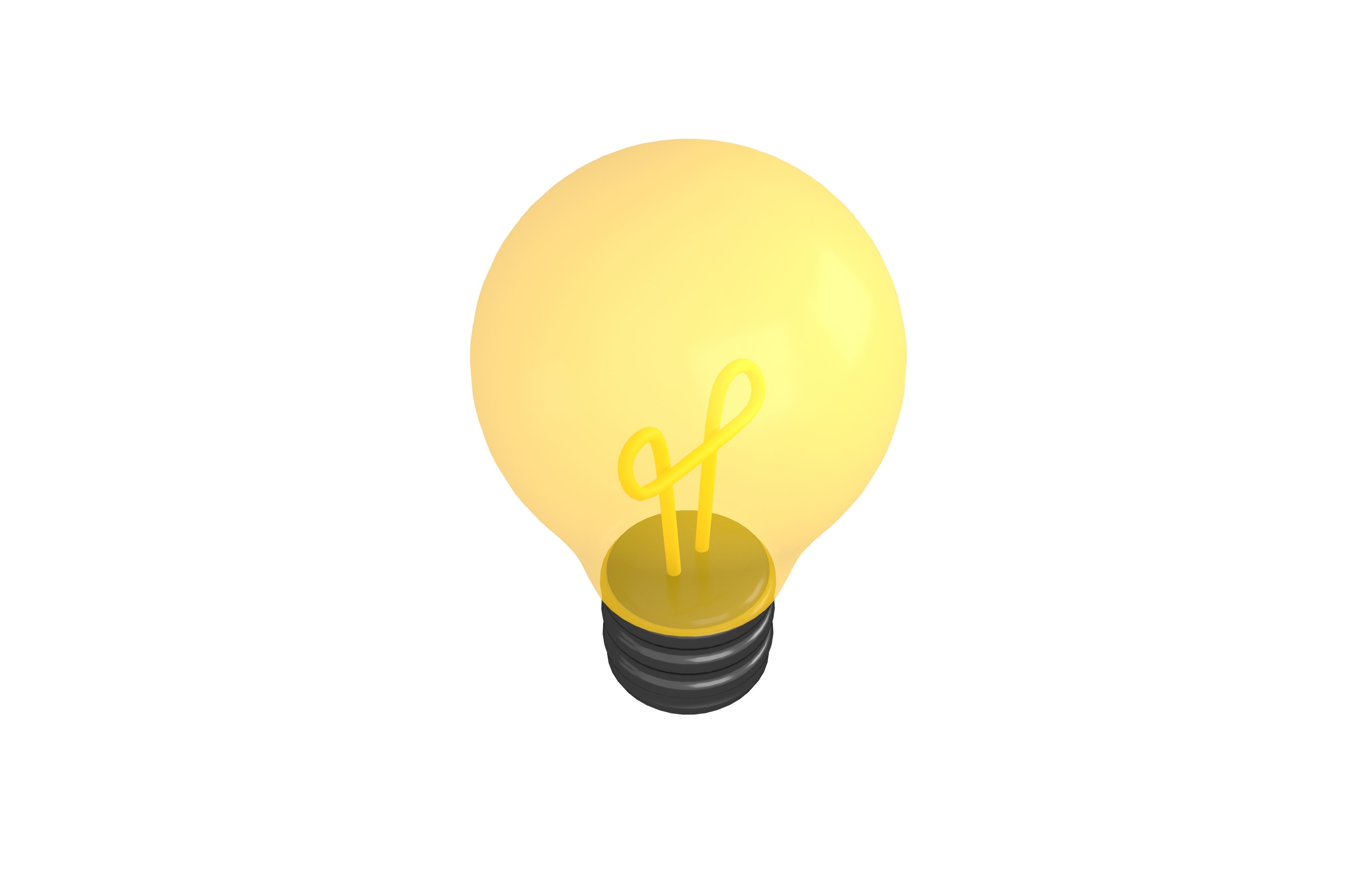 Light Bulb v1 006 Low-poly 3D model_4