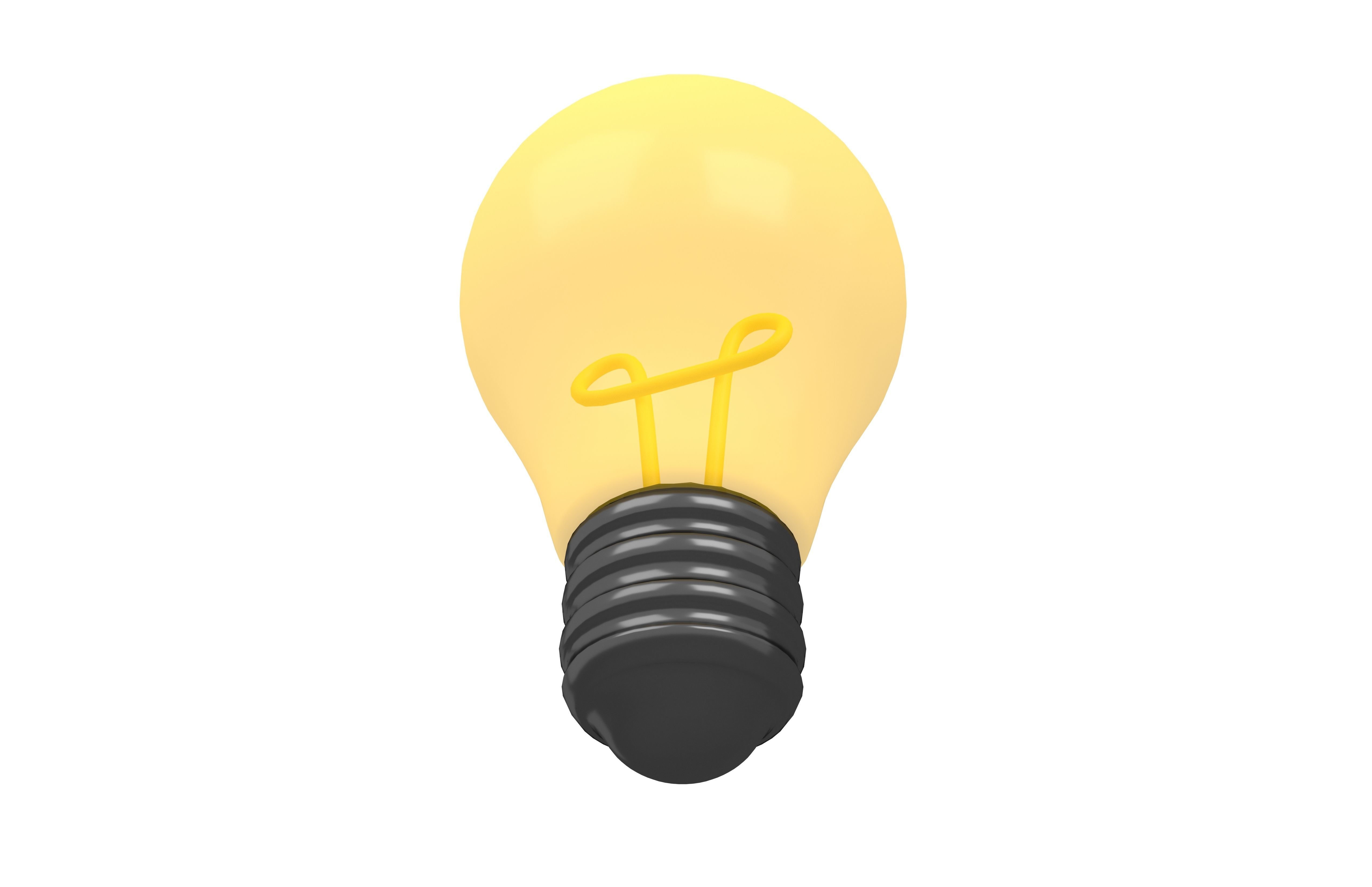 Light Bulb v1 006 Low-poly 3D model_3