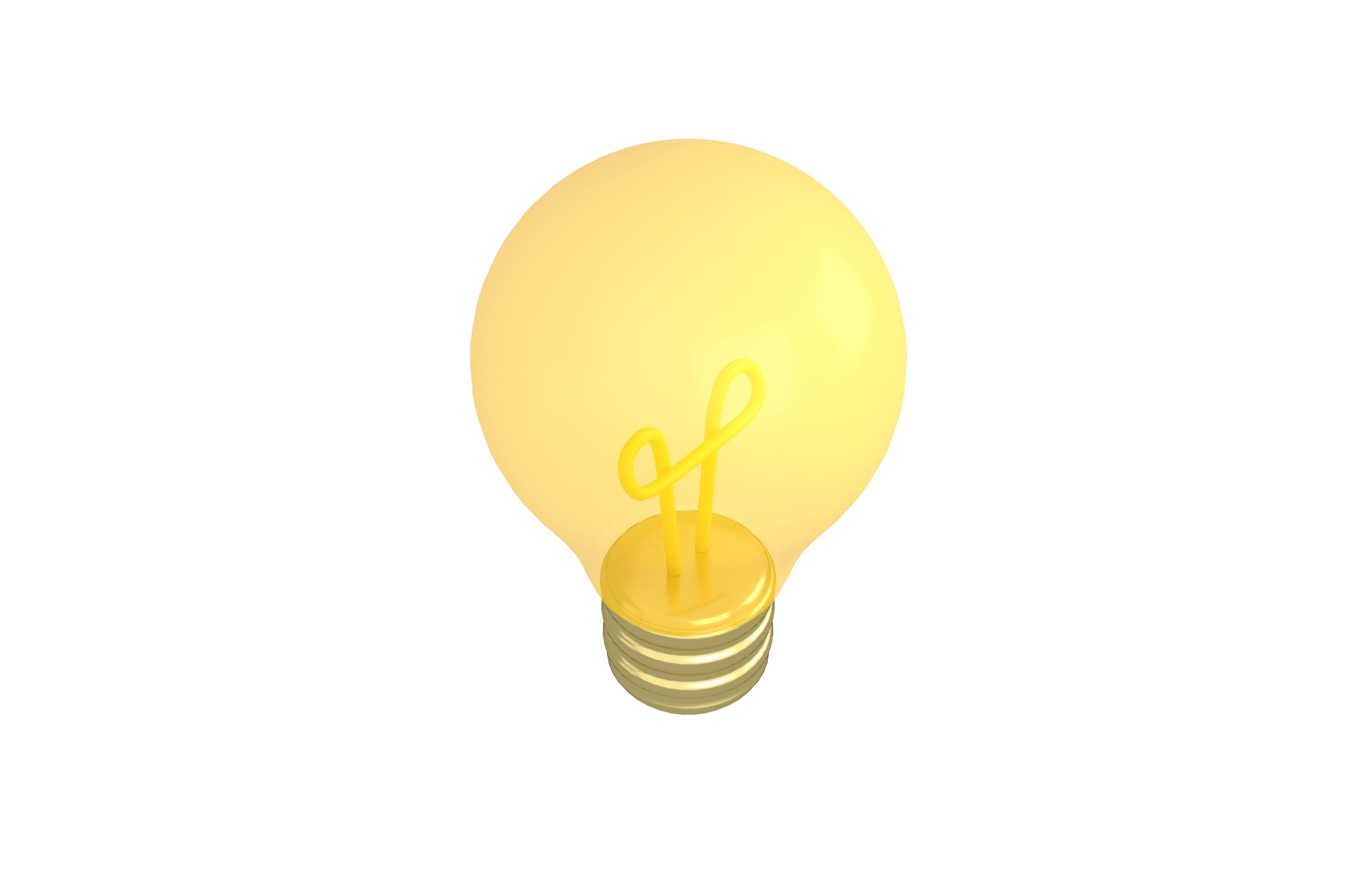Light Bulb v1 007 Low-poly 3D model_4