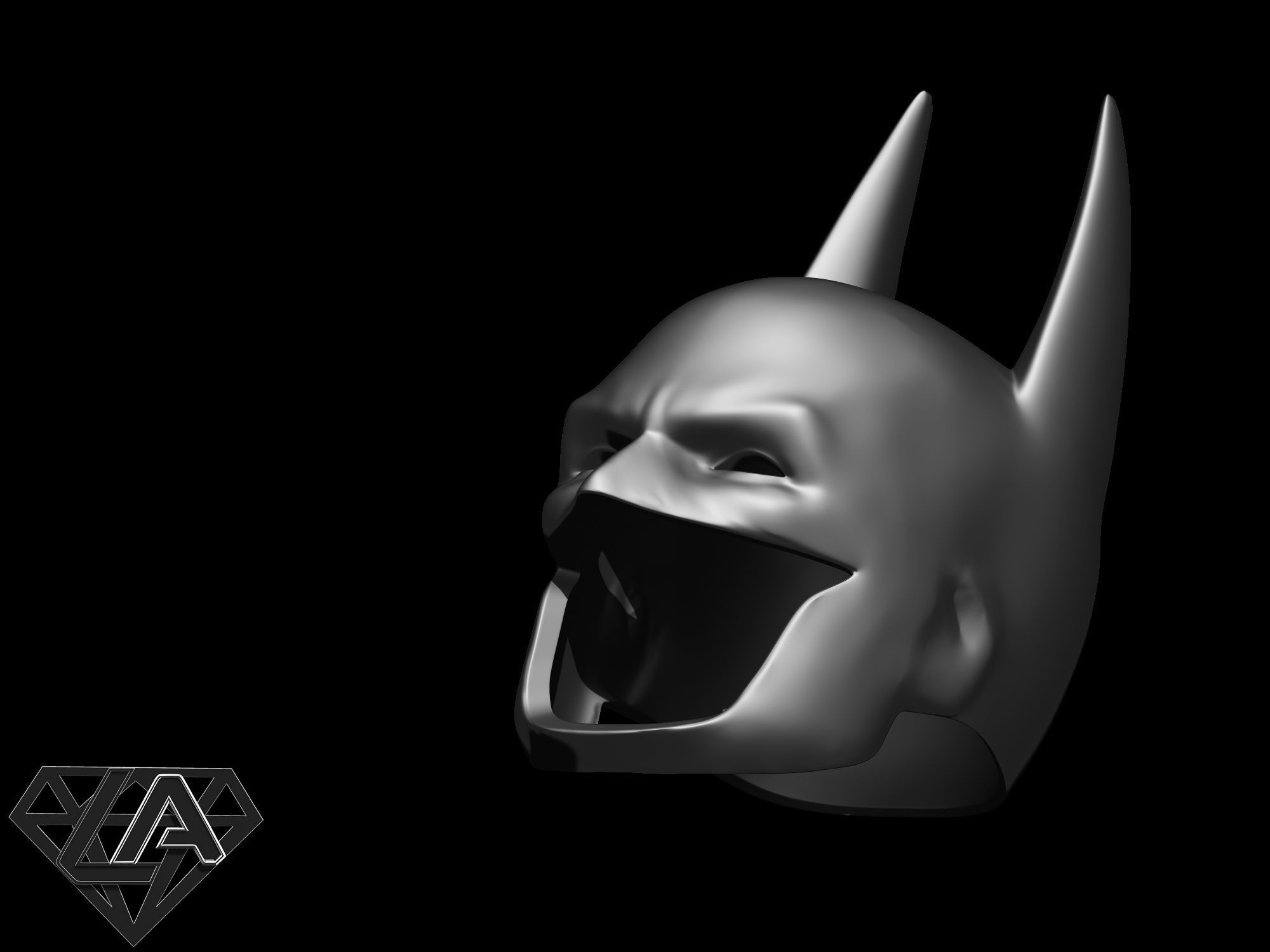 Batman custom mask 3D print model_7