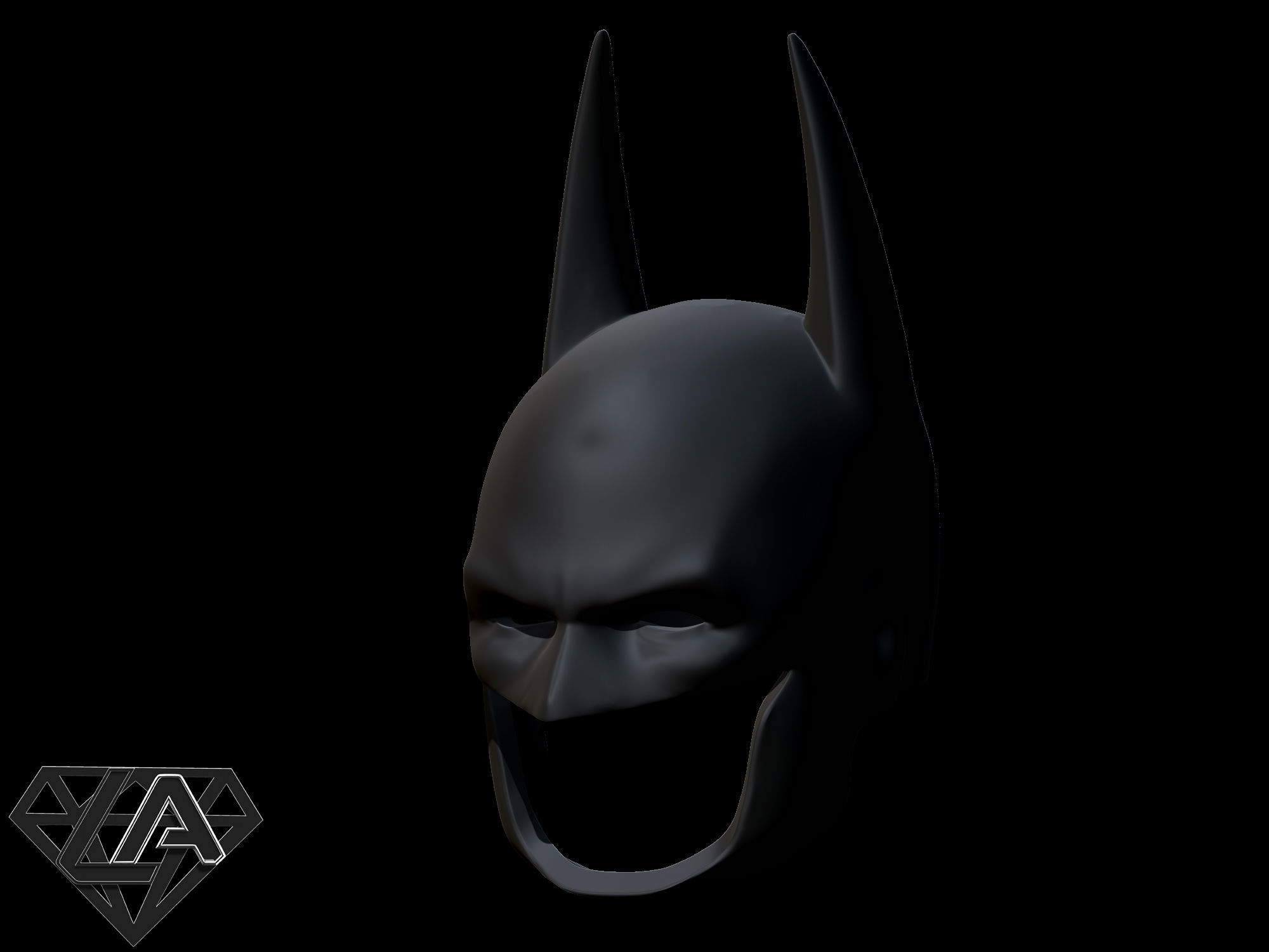 Batman custom mask 3D print model_2