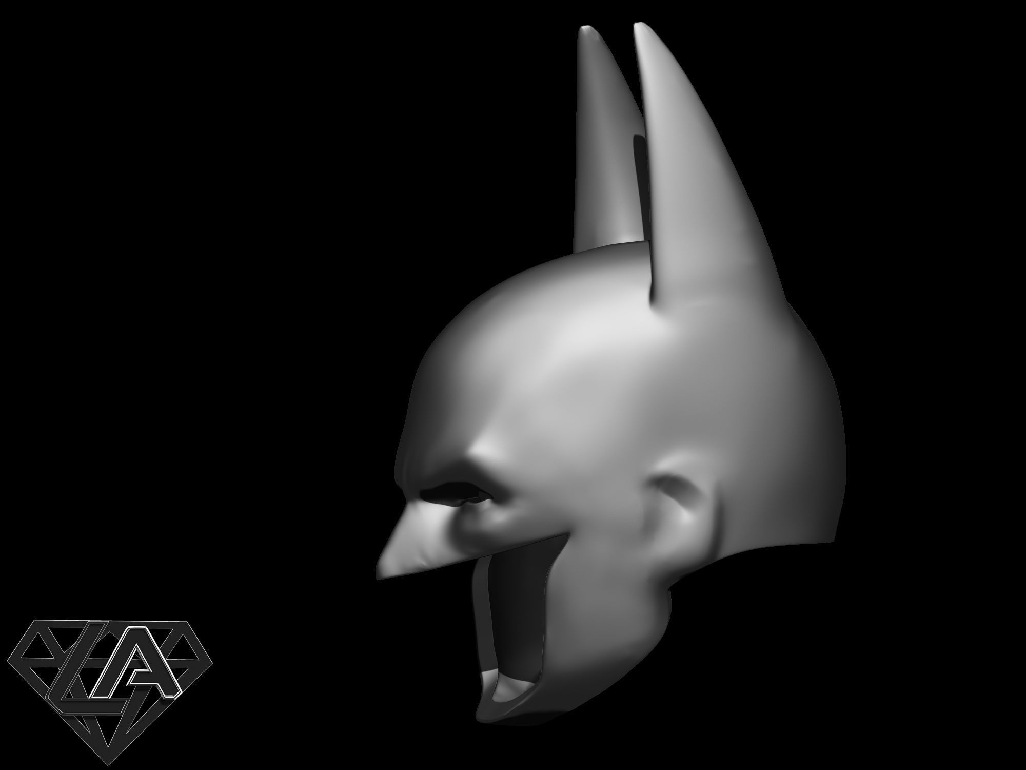 Batman custom mask 3D print model_3