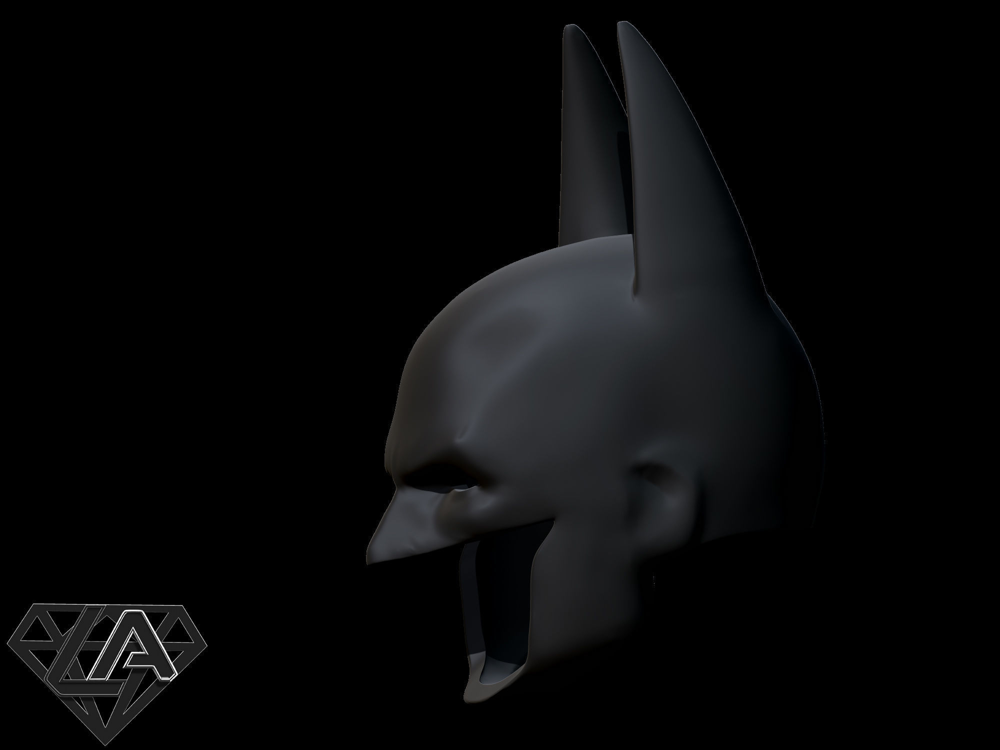 Batman custom mask 3D print model_4
