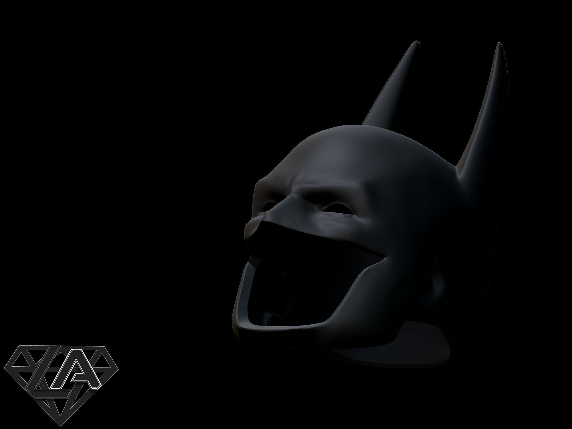 Batman custom mask 3D print model_8